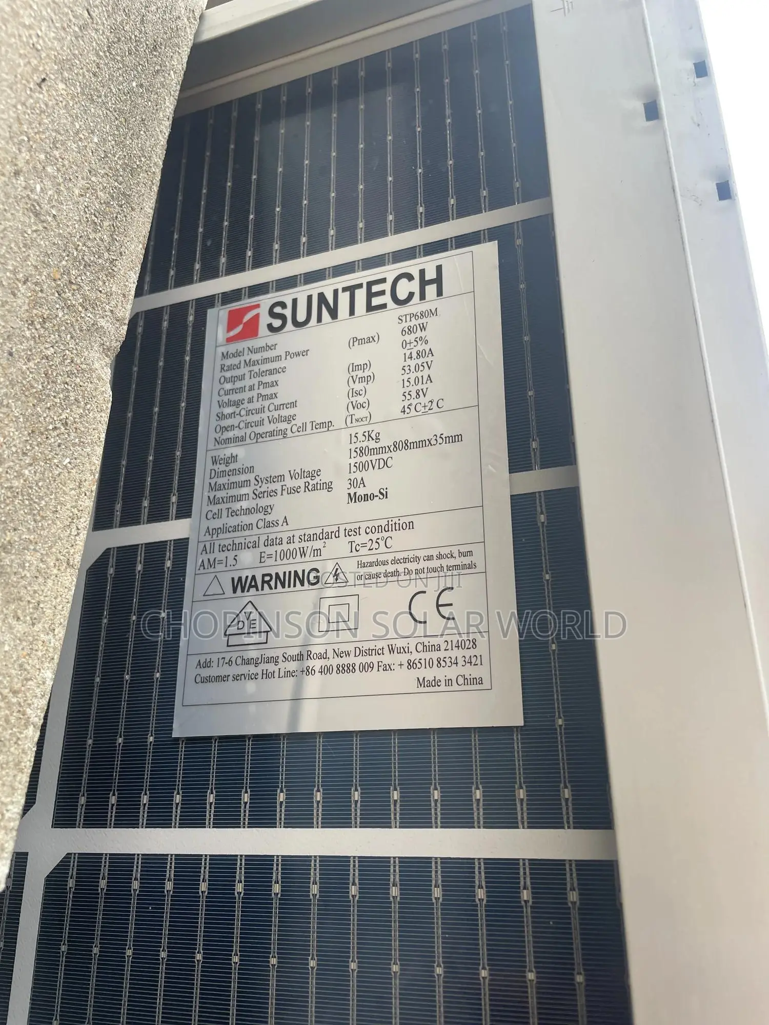 Solar Energy Suntech Panels 680watts 156sell