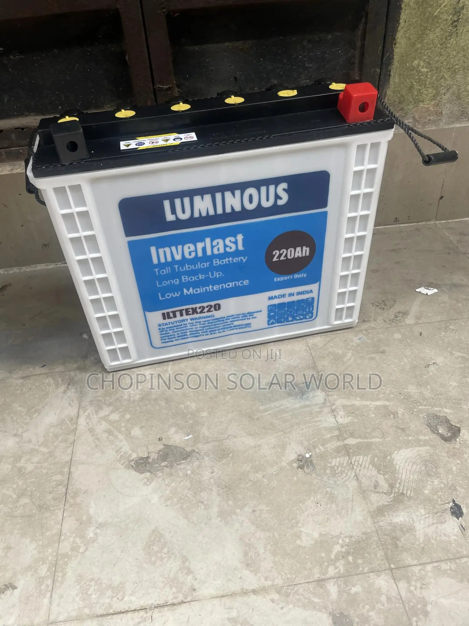Solar Energy Luminous Tall Tubular Battery 220ah/12votts