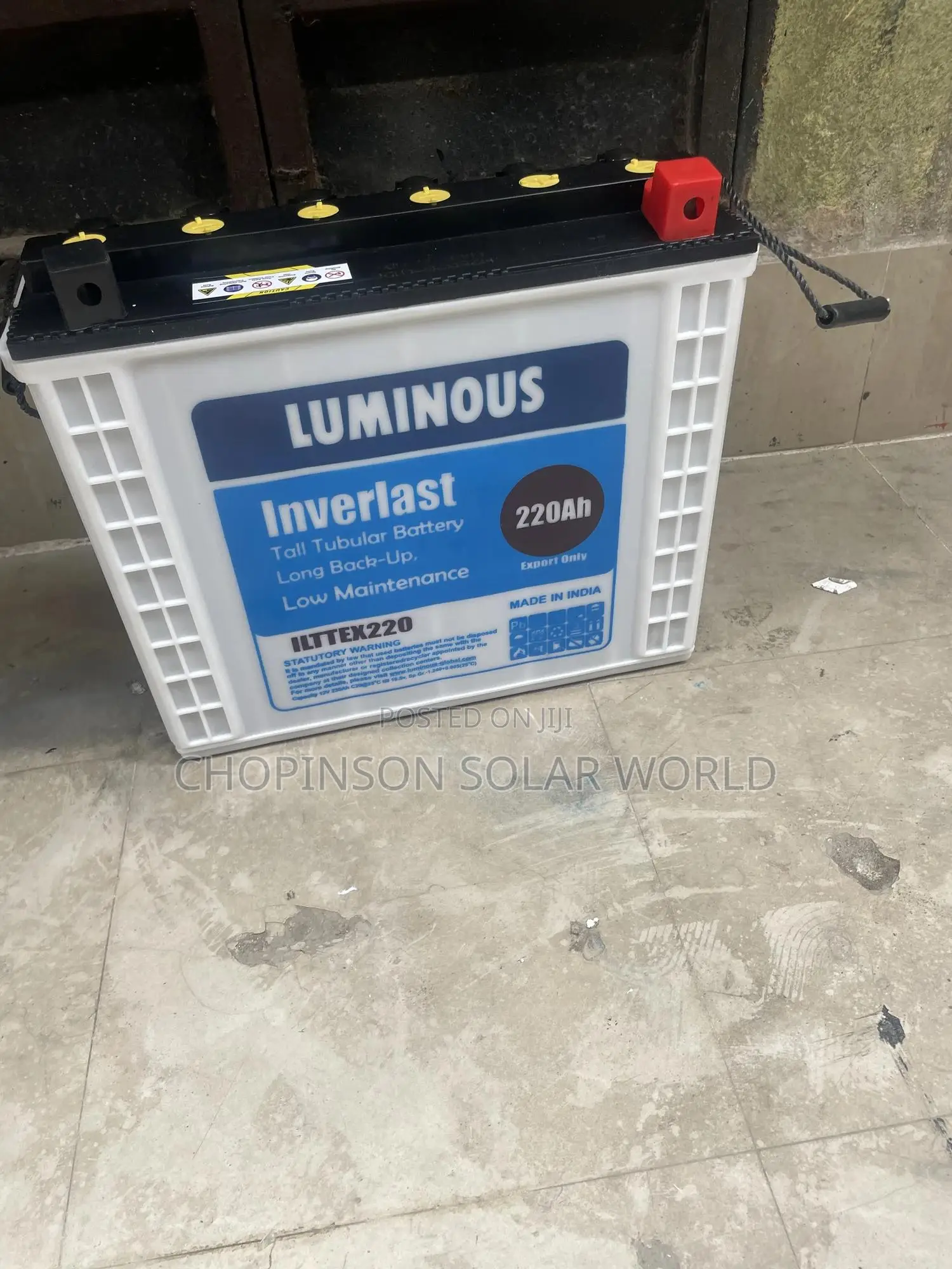 Solar Energy Luminous Tall Tubular Battery 220ah/12votts