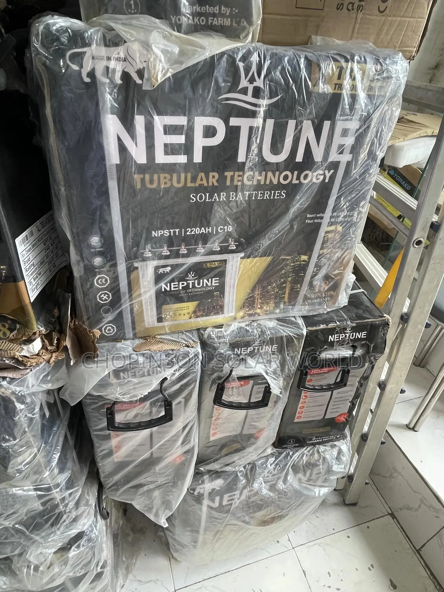 Solar Energy Neptune Tall Tubular Battery 220ah/12votts