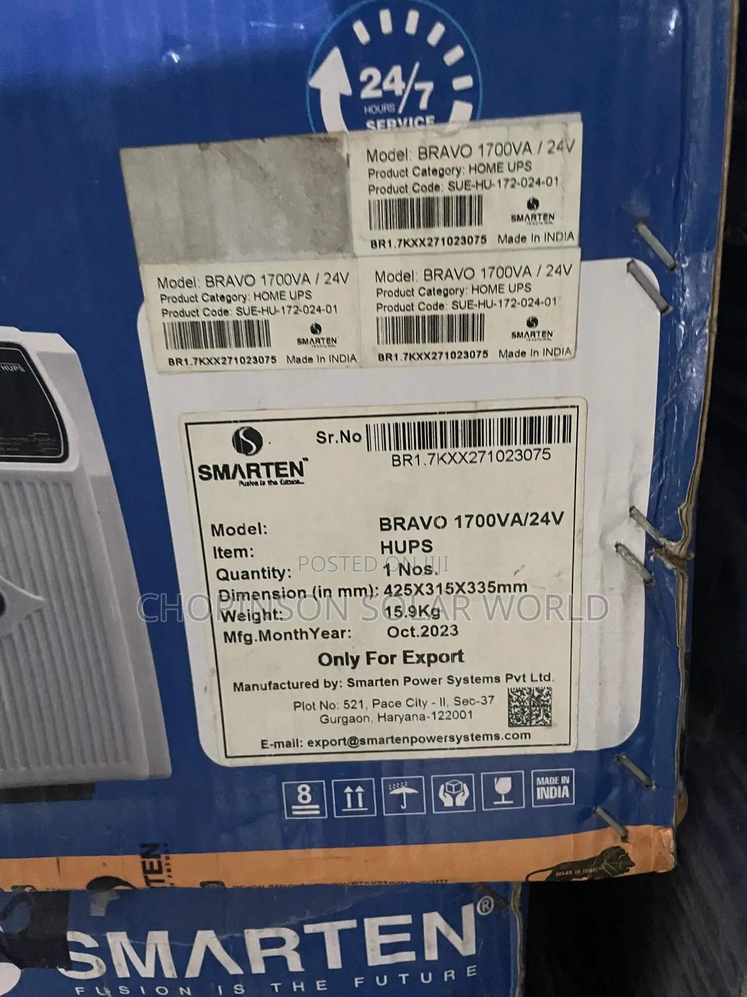 Solar Energy Smarten Non Hybrid Inverter 1.7kva/24votts