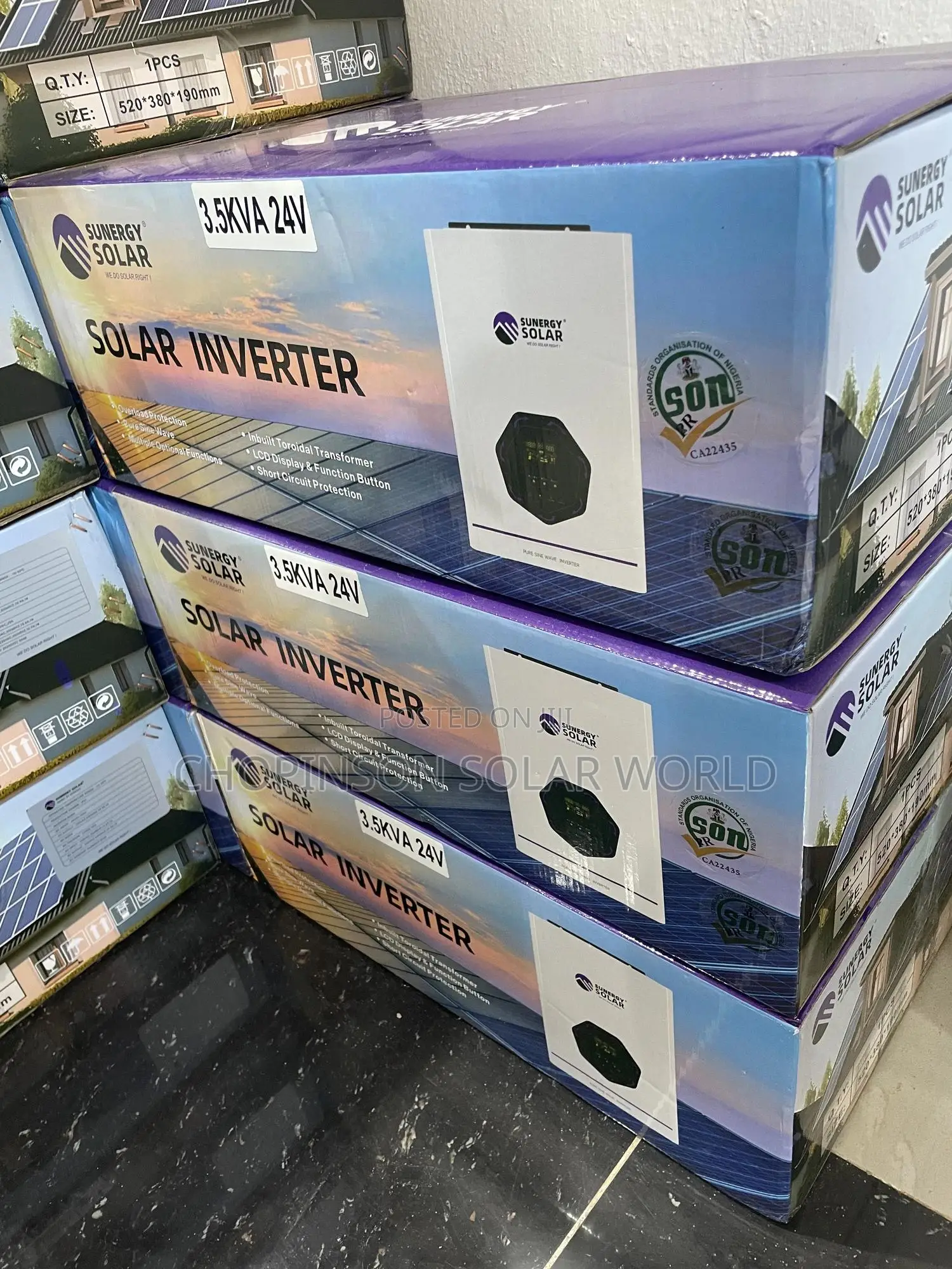 Solar Energy Sunergy Solar Inverter 3.5kva/24v