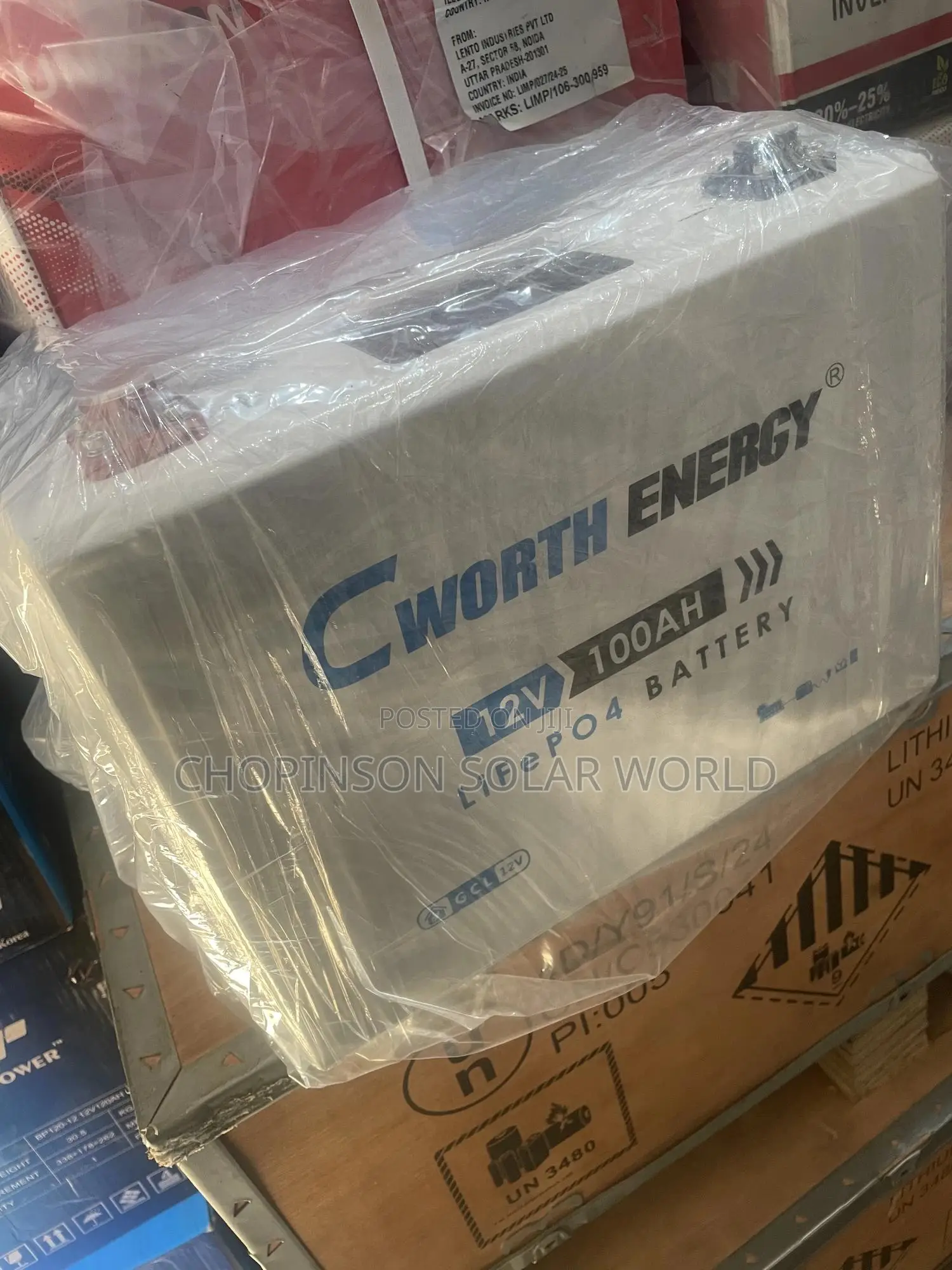 Solar Energy Cworth Lithium Ion Battery 100ah/12v/
