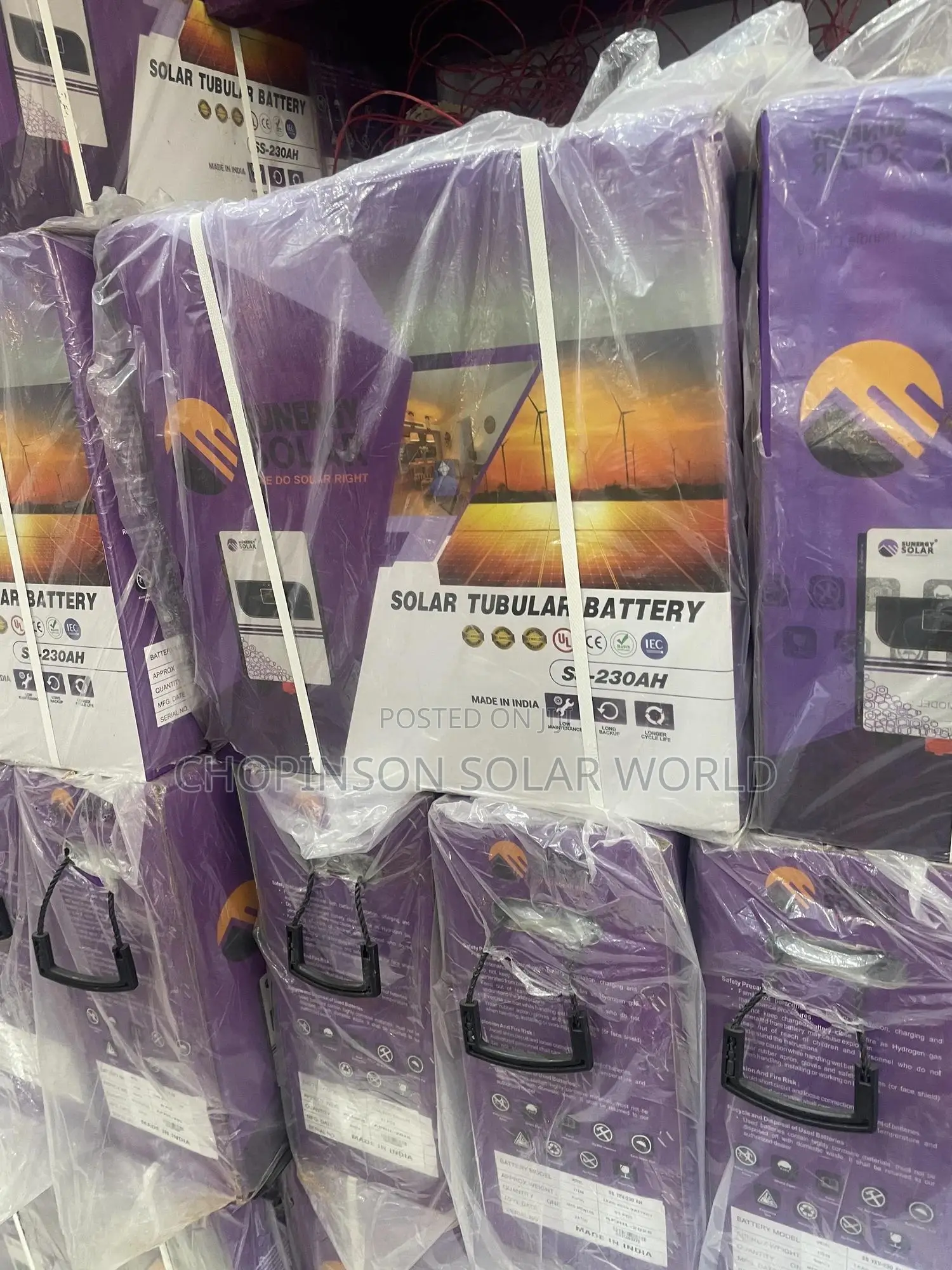 Solar Energy Sunergy Tubular Battery 230ah/12v