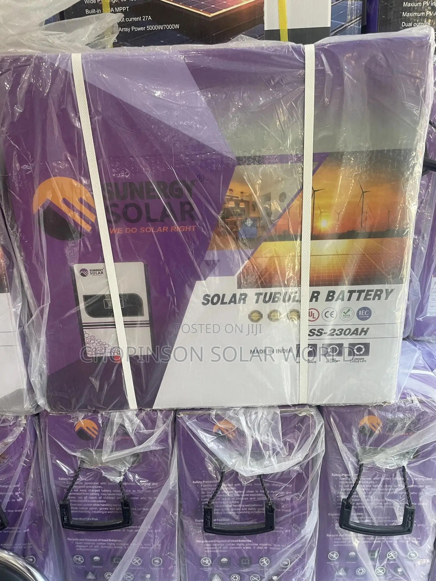 Solar Energy Sunergy Tubular Battery 230ah/12v