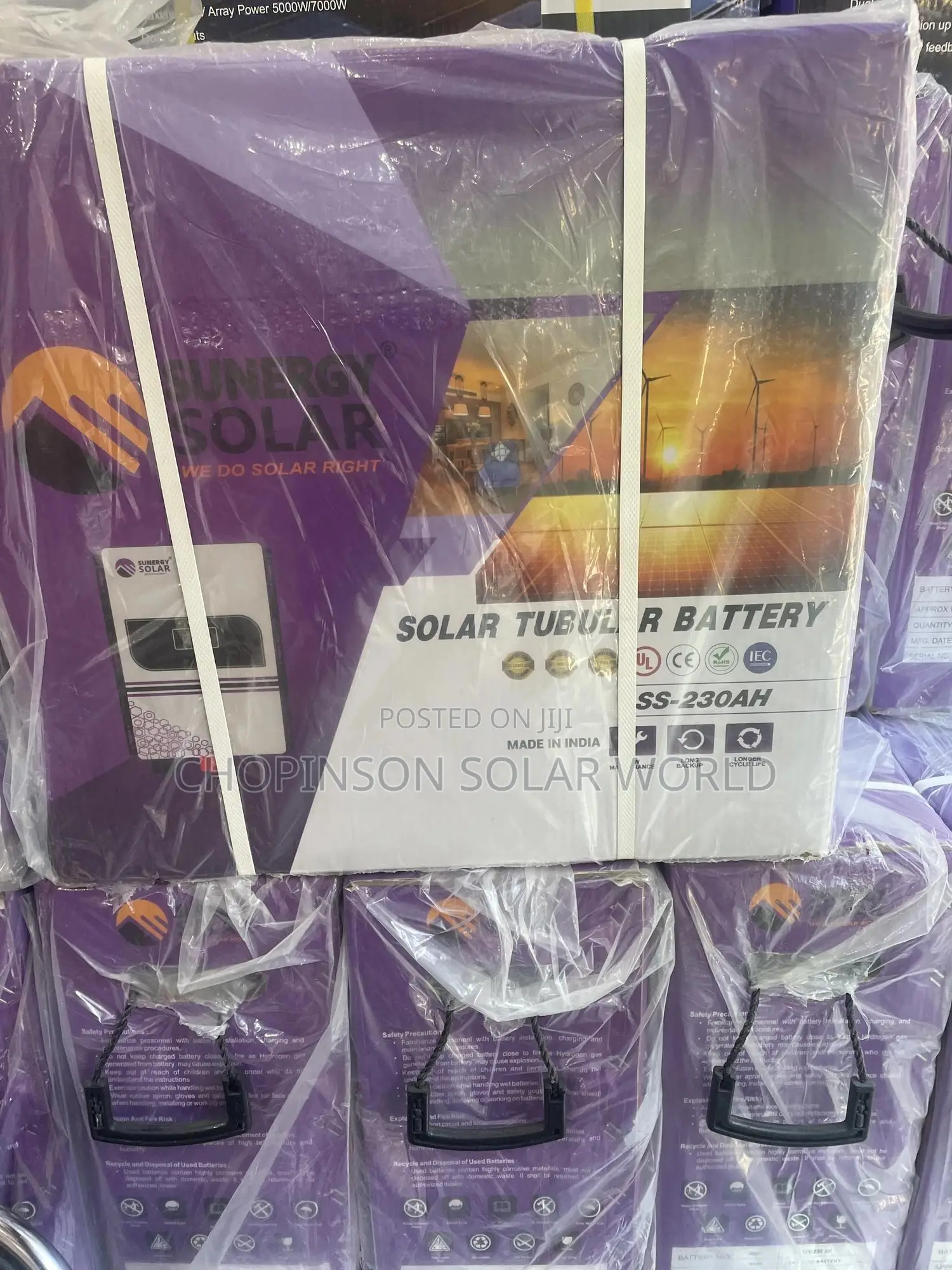 Solar Energy Sunergy Tubular Battery 230ah/12v