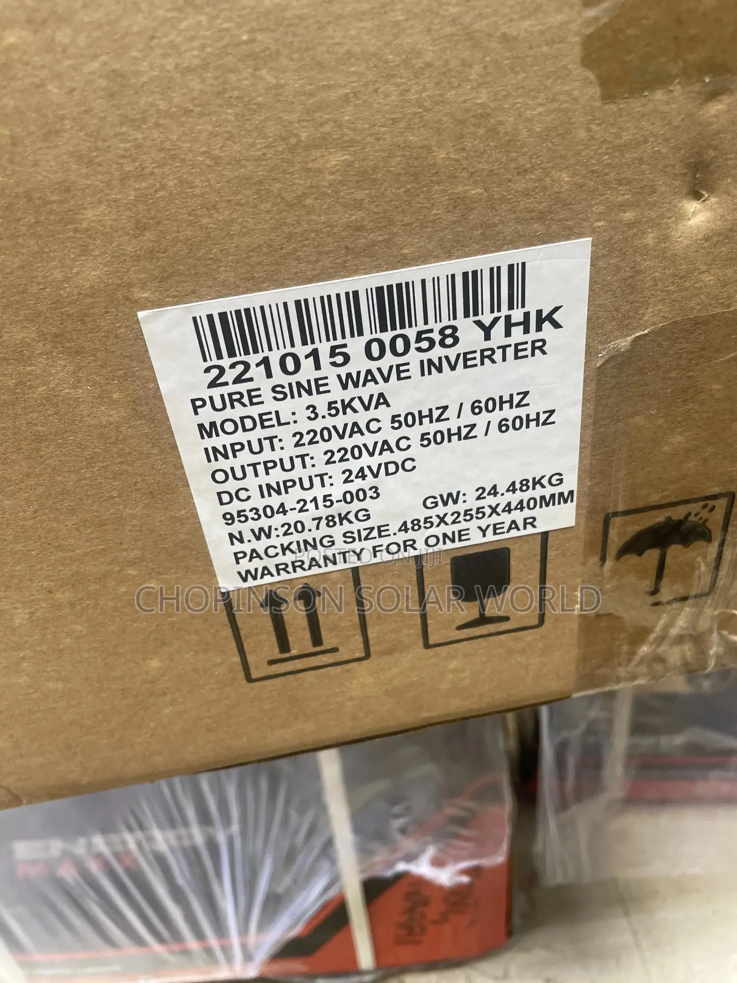 Solar Energy Yohako Pure Sine Waves Inverter 3.5kva/24v