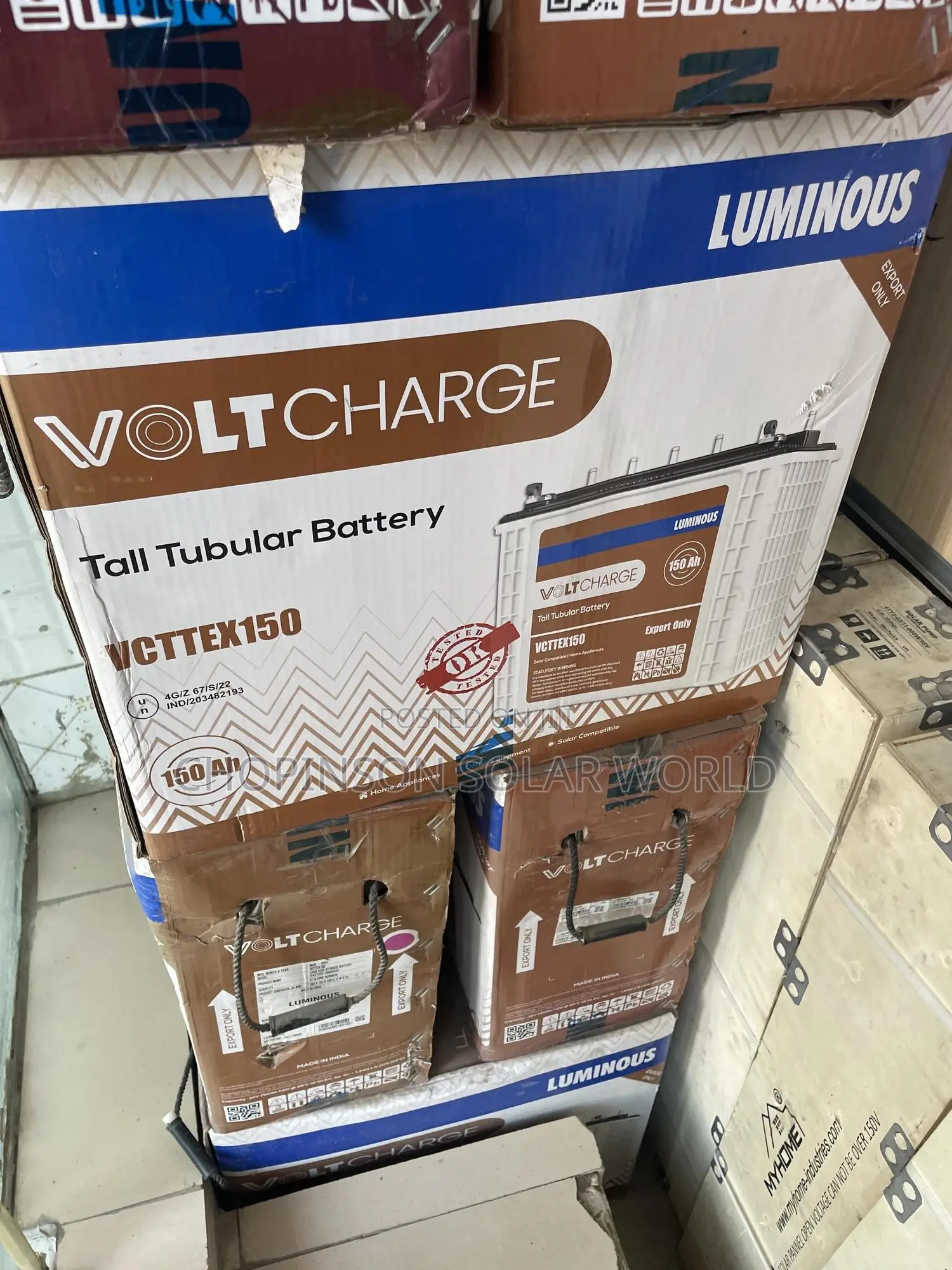 Solar Energy Luminous Tubular Battery 220ah/12v
