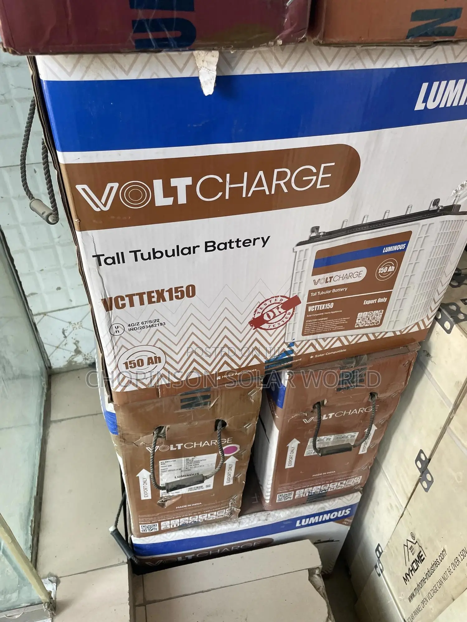 Solar Energy Luminous Tubular Battery 220ah/12v