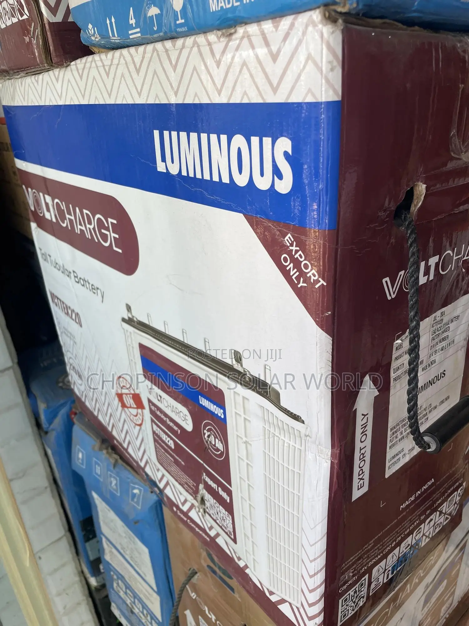 Solar Energy Luminous Tubular Battery 220ah/12v