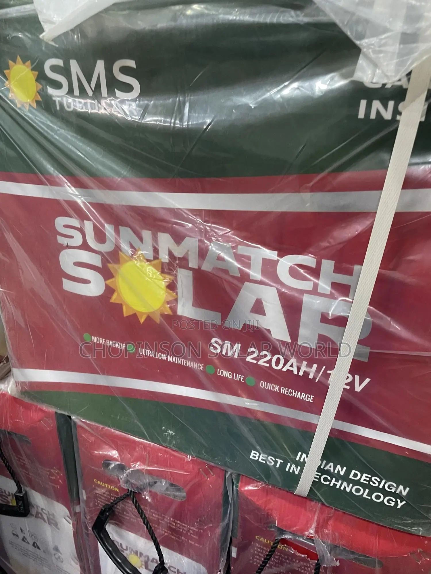 Solar Energy SMS Tubular Battery 220ah/12v