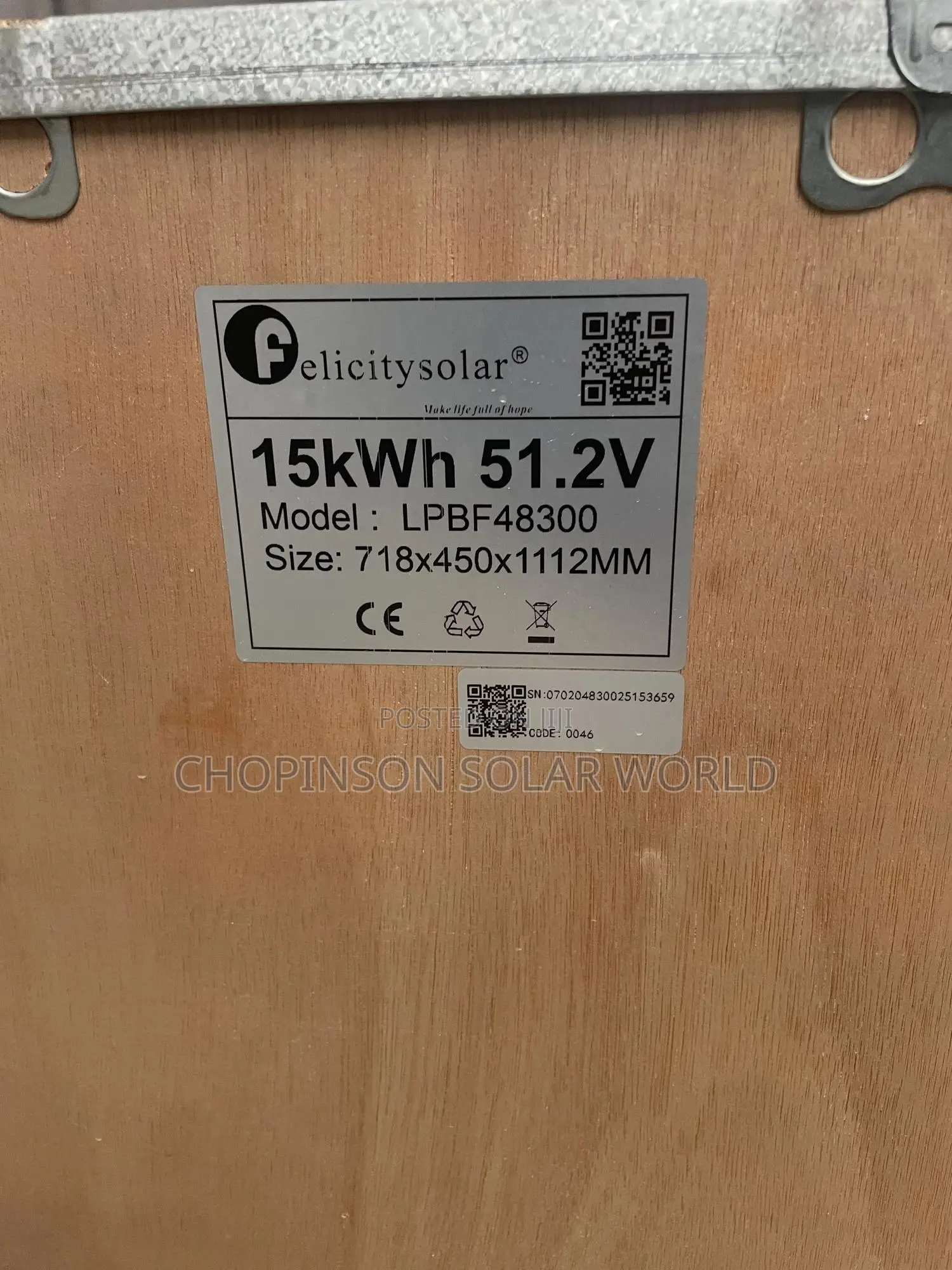 This Is Solar Energy Felicity Lithium Battery 15kwh 51.2v