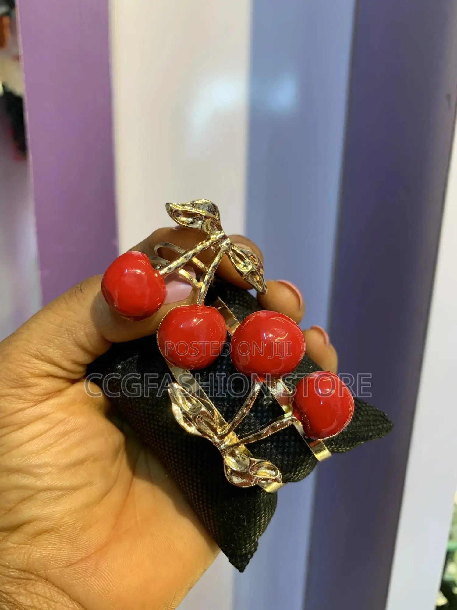 Cherry Bangle and Ring Set