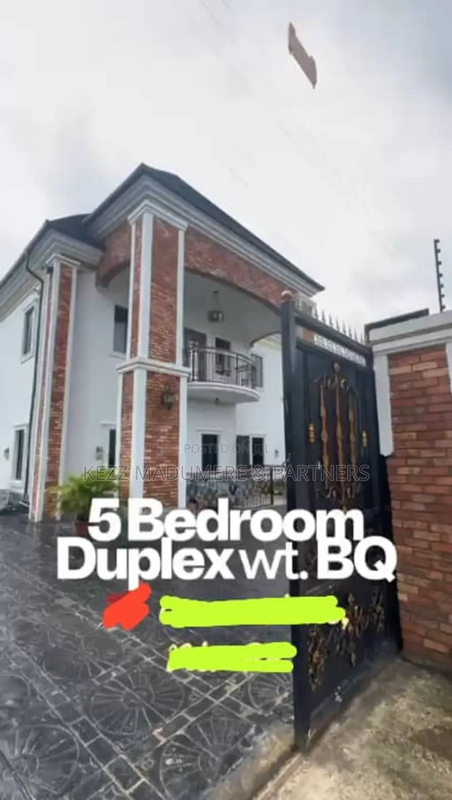 5bdrm Duplex in Gated Estate, Off for sale