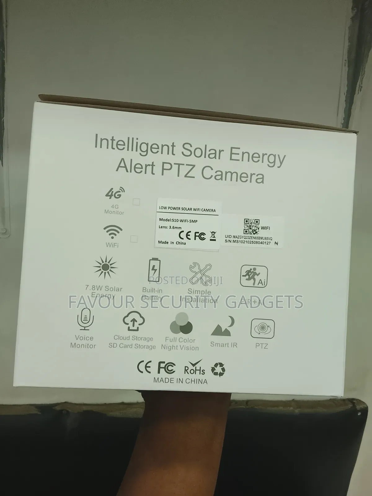 Wifi PTZ Solar Camera Single Lens
