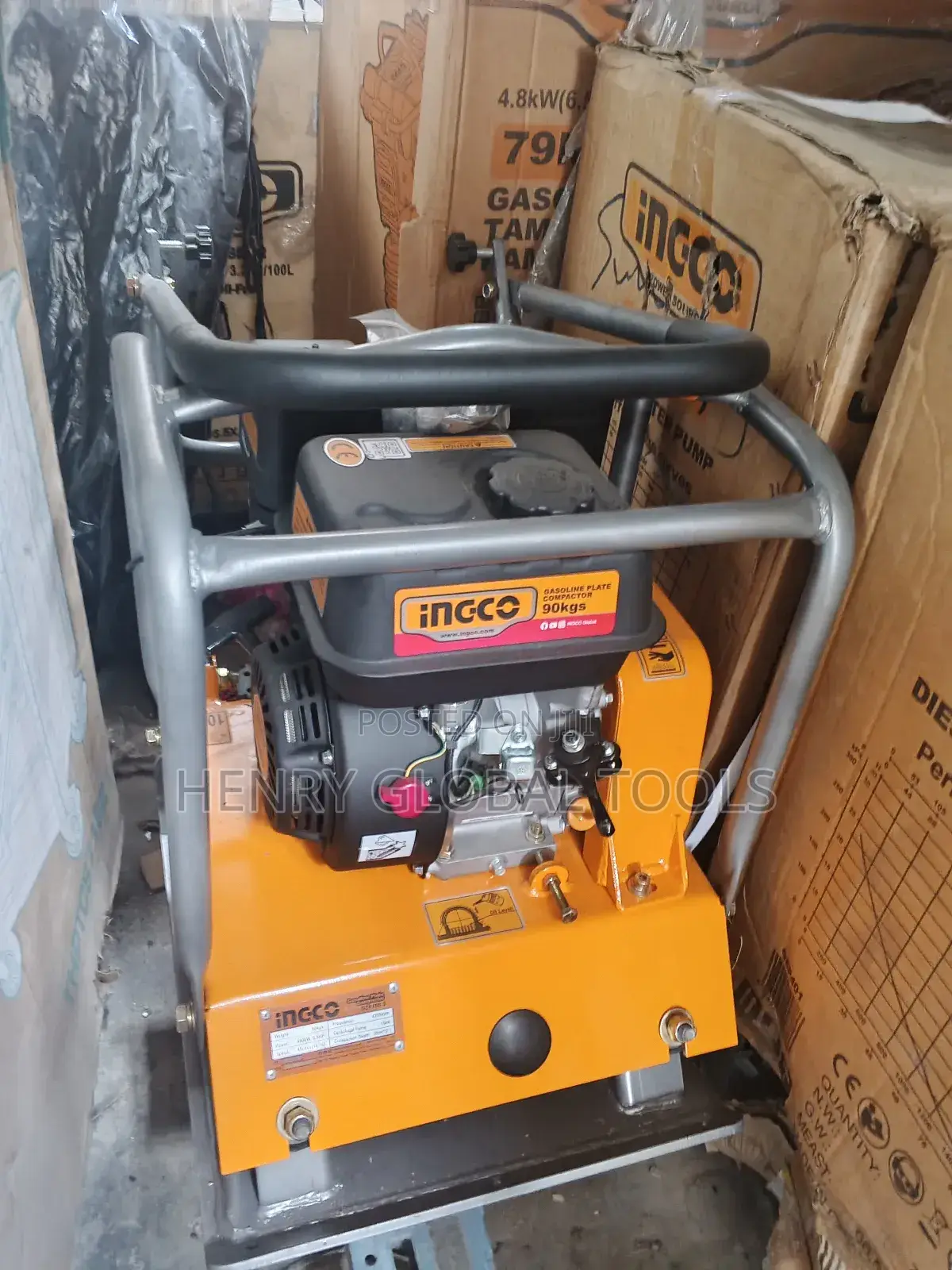 6.5hp 90kgs Ingco Plate Compactor