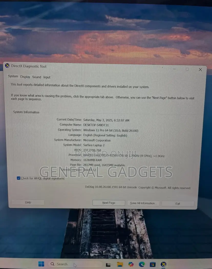 Laptop Microsoft Surface 2 16GB Intel Core I5 SSD 256GB