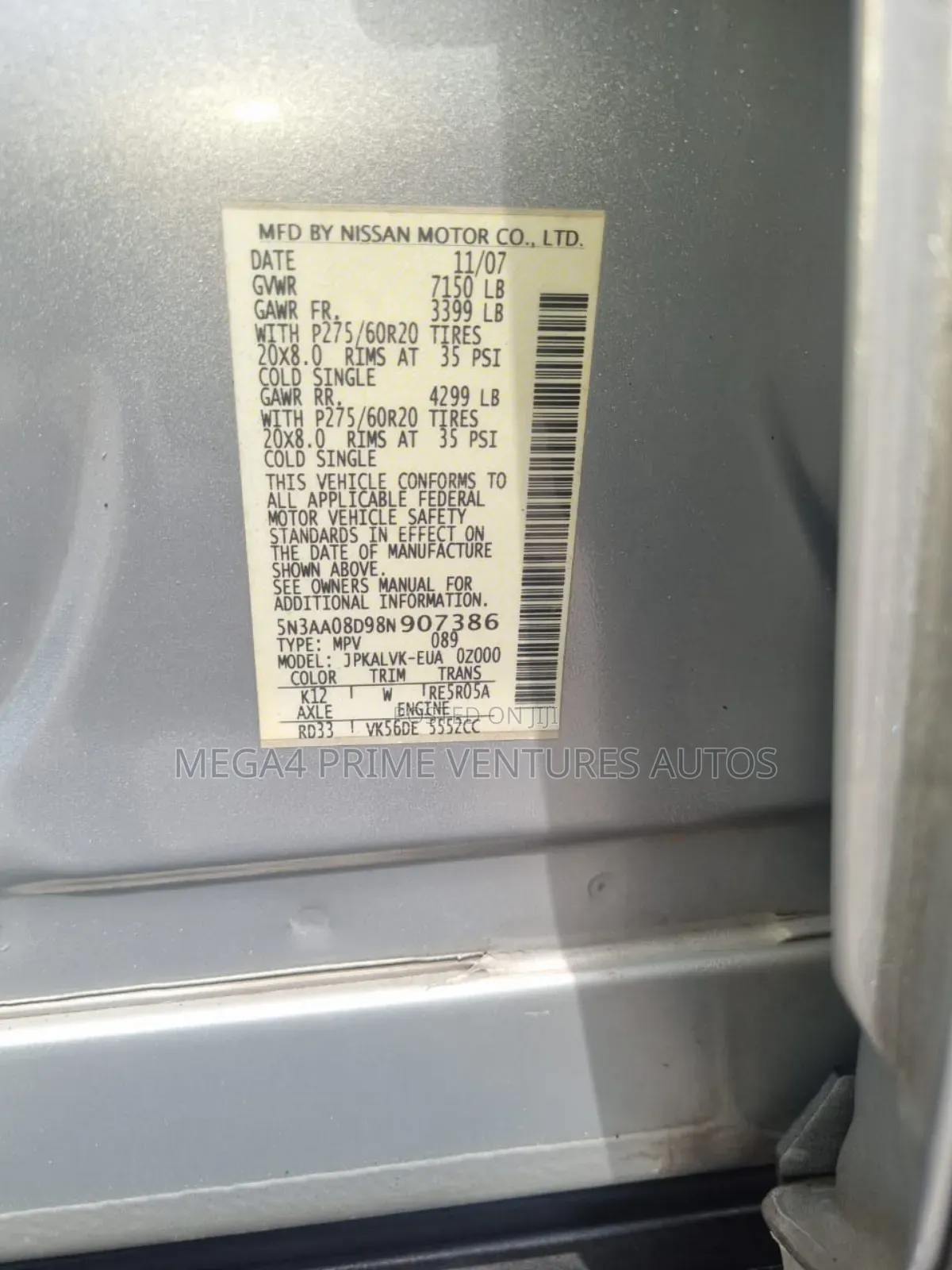 Infiniti QX56 2008 Silver