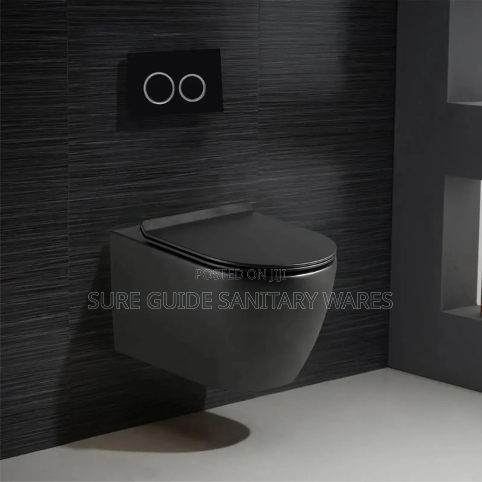 Black Wall Hung Water Closet