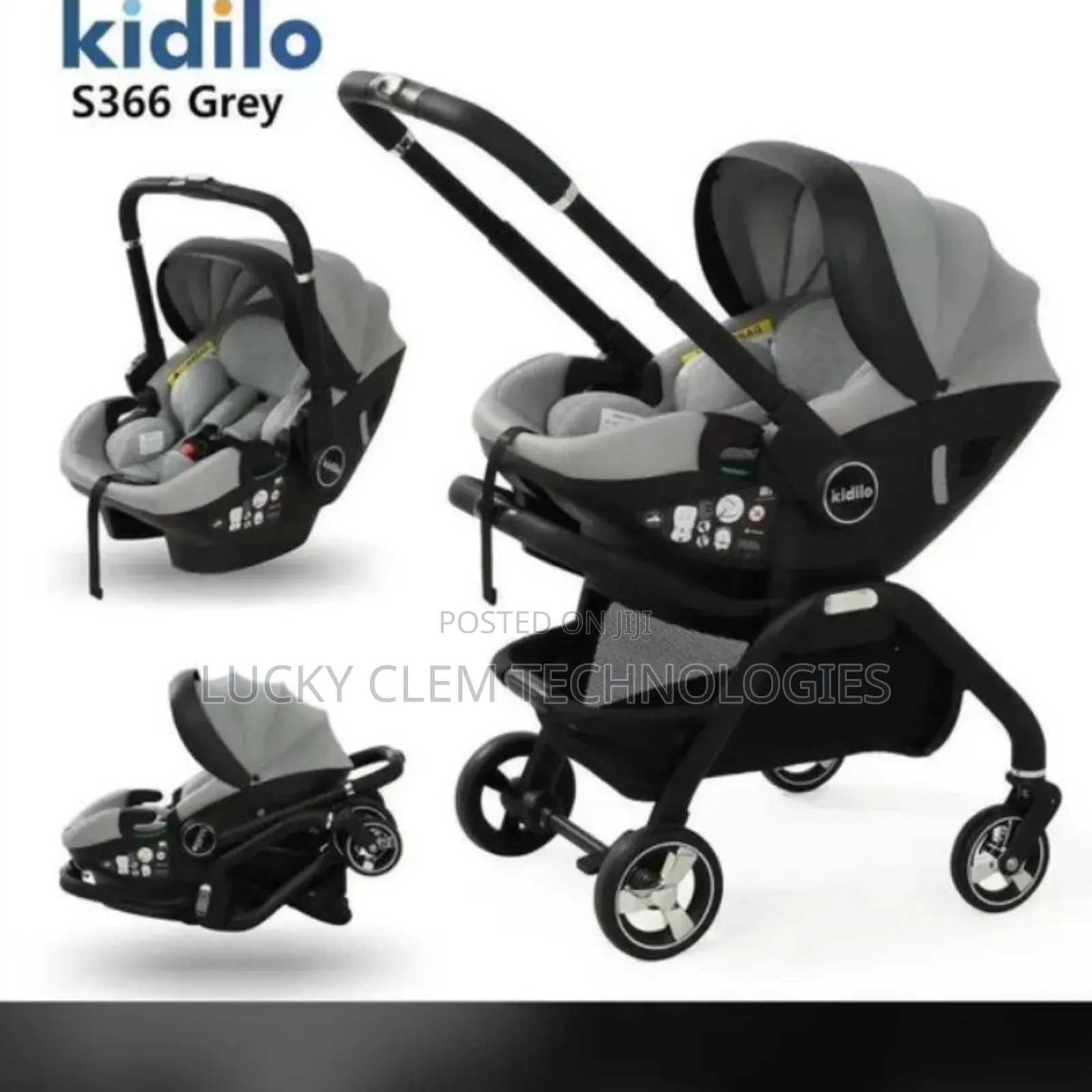 Kidilo 3 in 1 Stroller Car Seat and Carrier Carriage