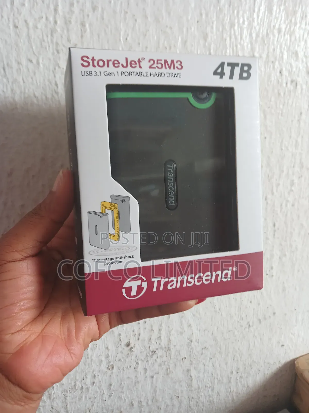 Transcend Storejet 25m3 4tb Portable Hard Drive.