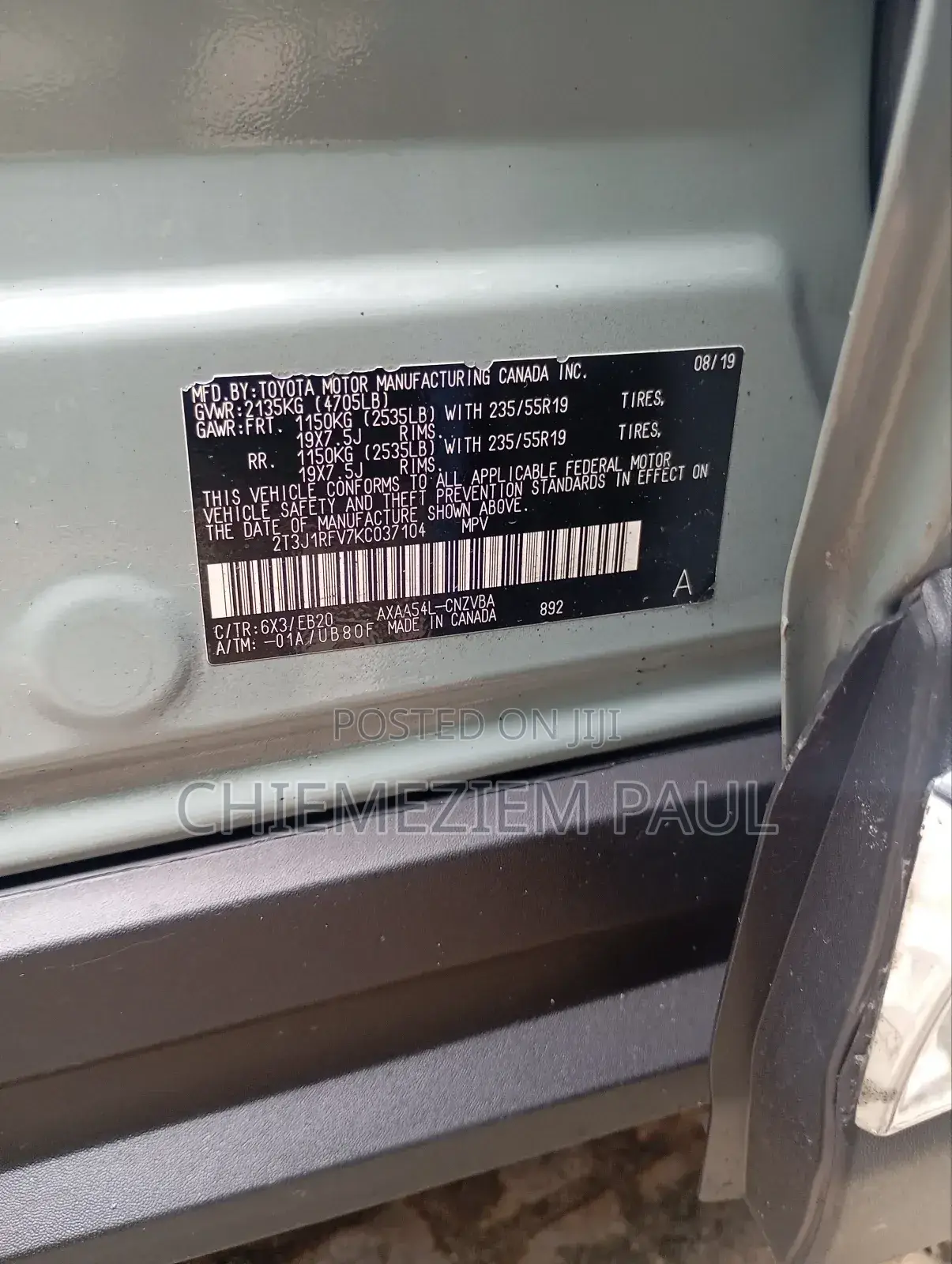 Toyota RAV4 Adventure AWD 2020 Green