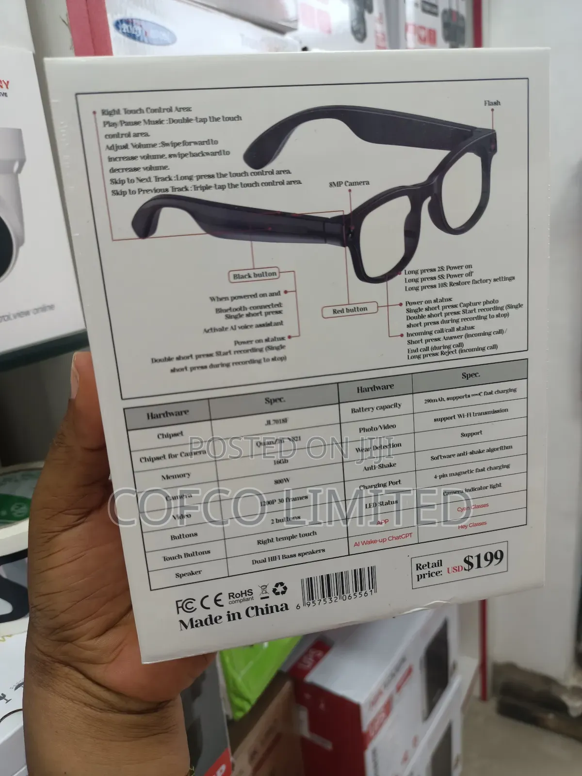 Hey Glasses" Ai Smart Glasses