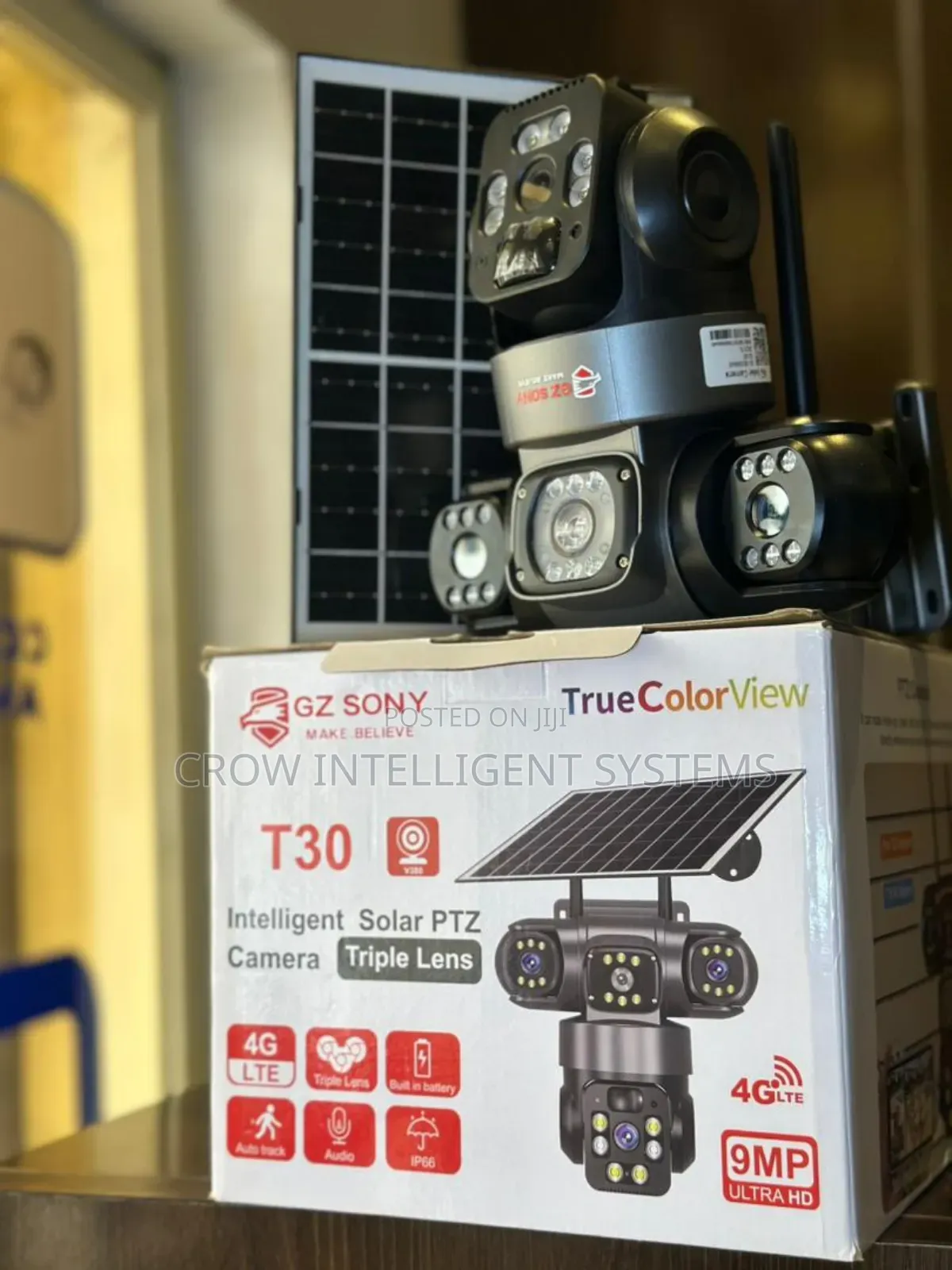 Intelligent Solar PTZ Camera 3 Lens