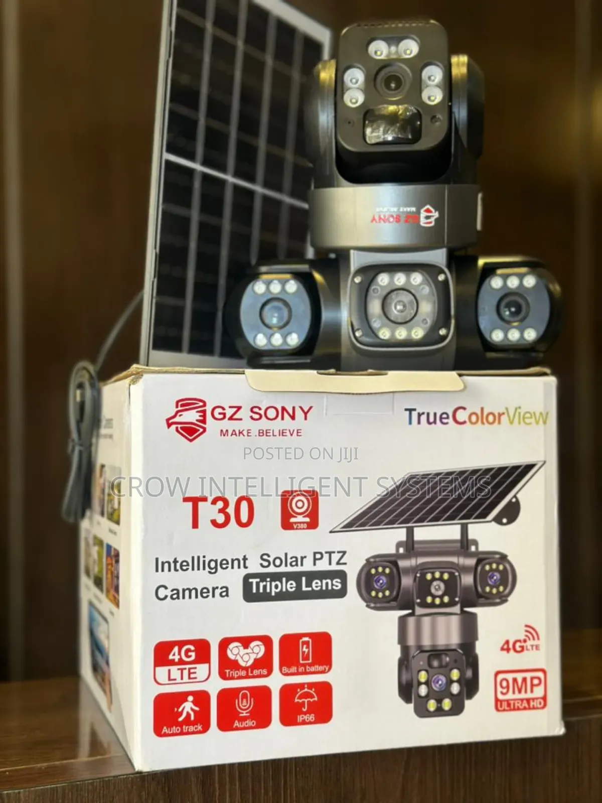 Intelligent Solar PTZ Camera 3 Lens