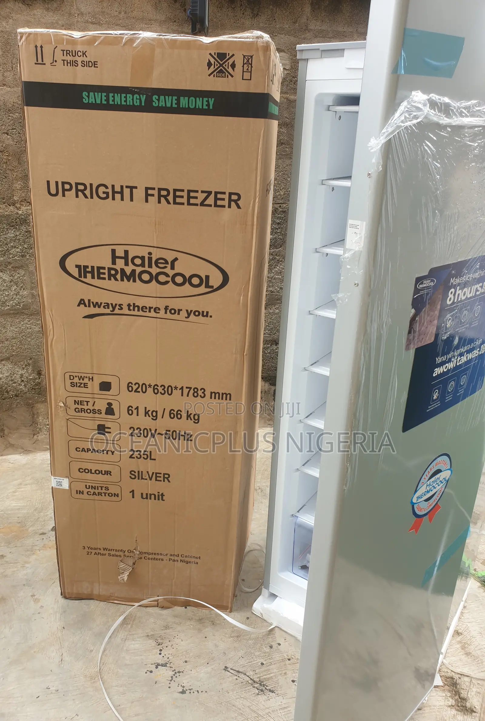 Haier Thermocool With Sleek Design 235l Upright Freezer Hf-250bs