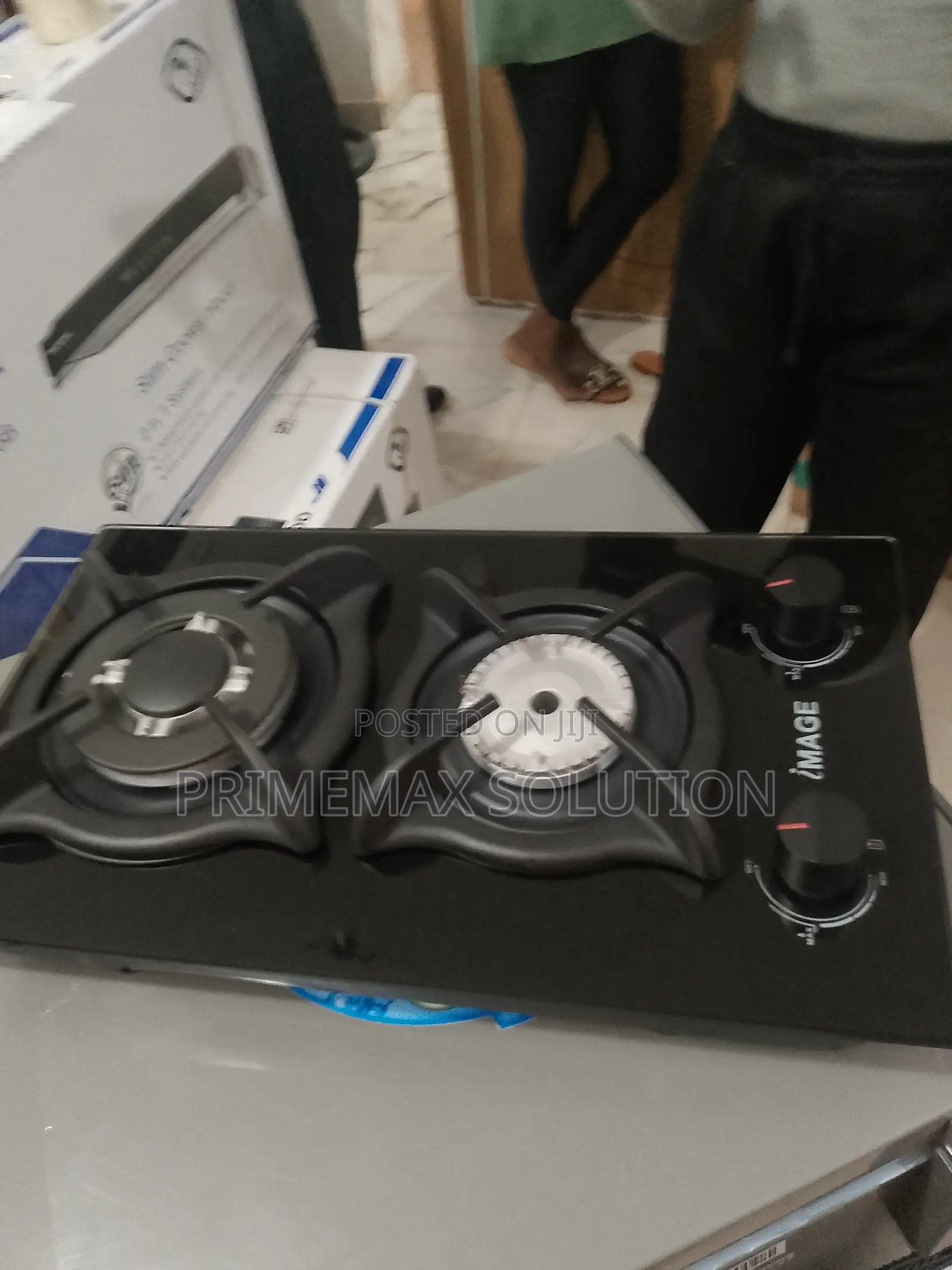 Image Elegant 70cm Gas Hob With Integrated Twin Burners