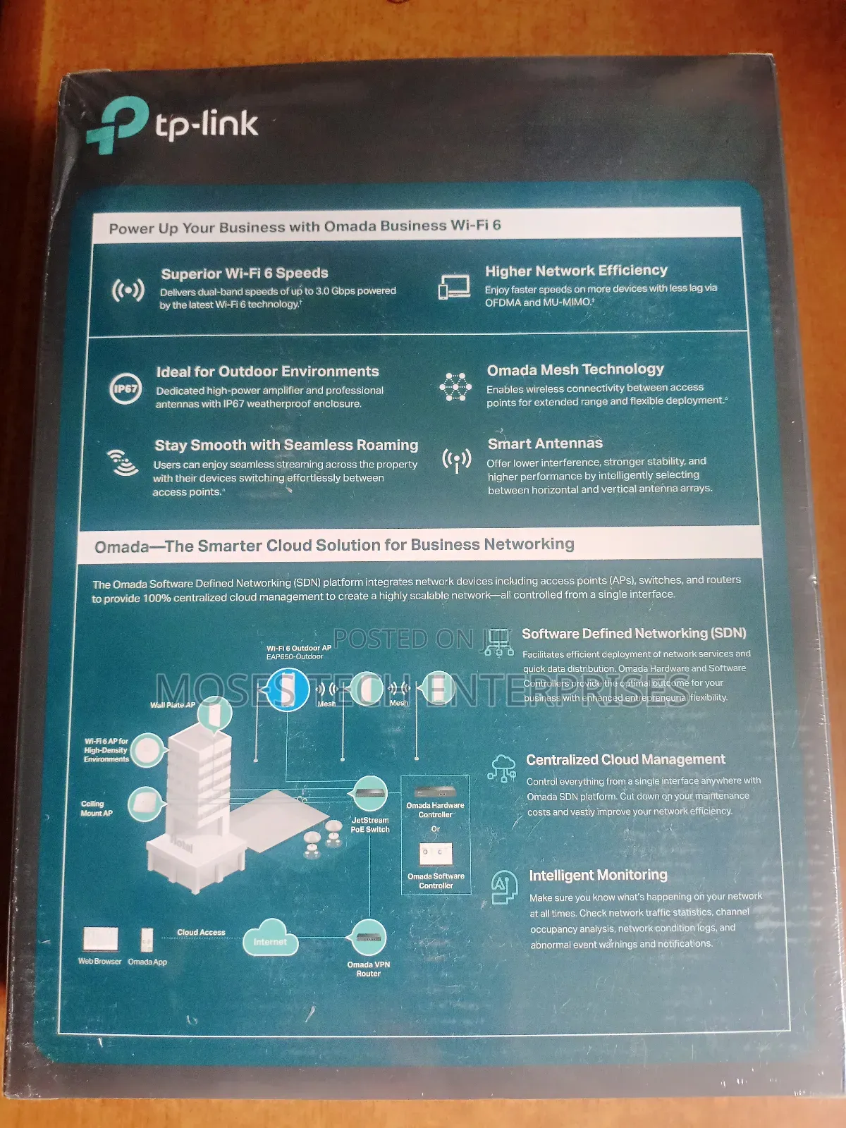 Tplink Omada Wi-Fi 6 Ax3000 Indoor/Outdoor Access Point.