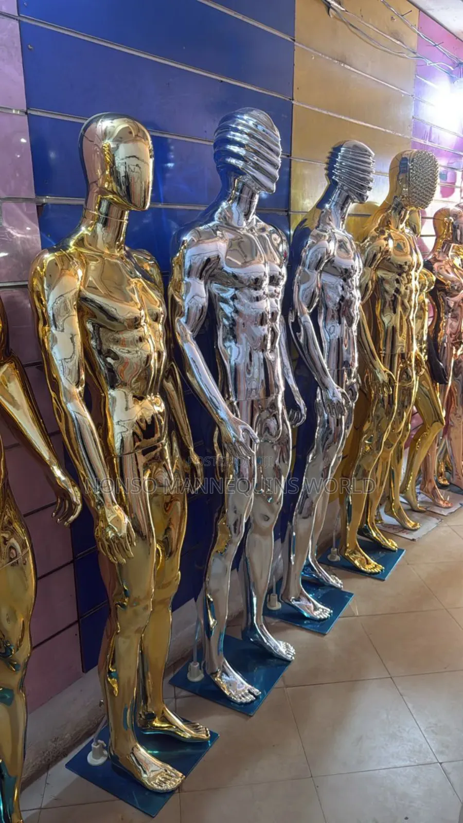 Silver Chrome And Gold Chrome High Quality Mannequins
