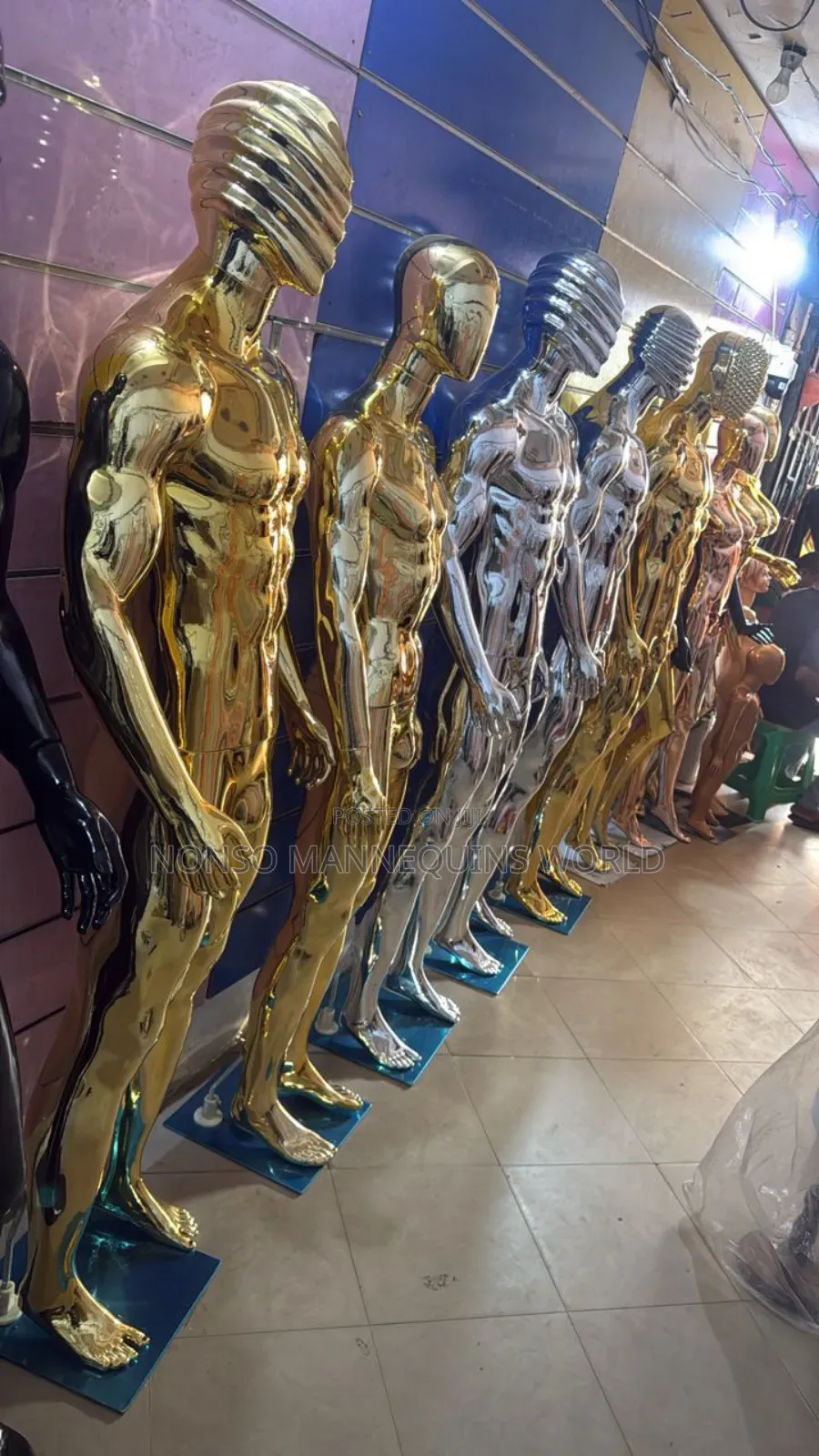 Silver Chrome And Gold Chrome High Quality Mannequins