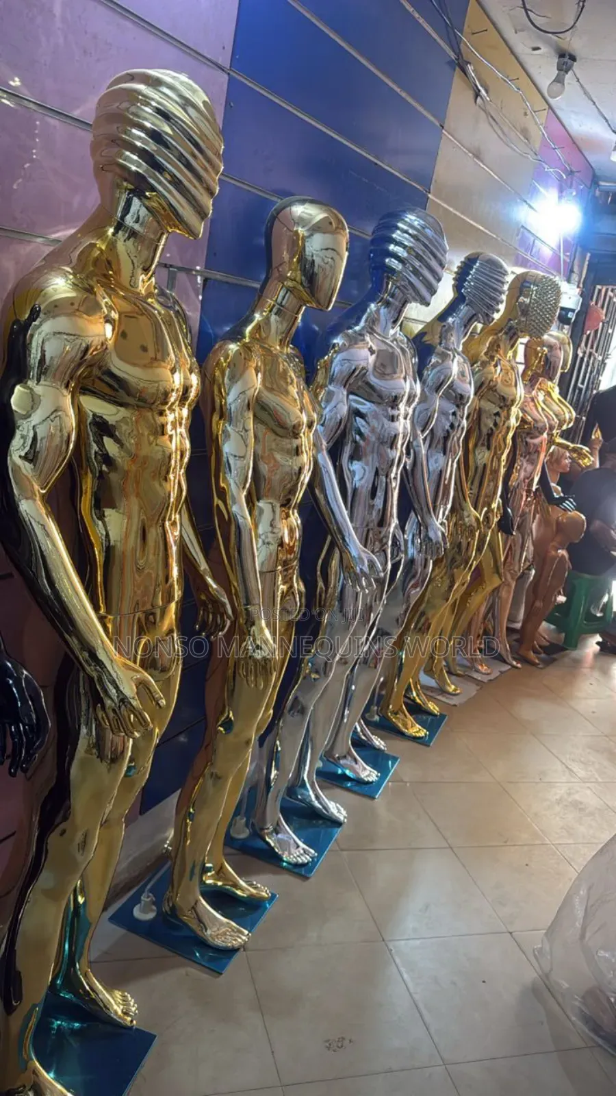 Silver Chrome And Gold Chrome High Quality Mannequins