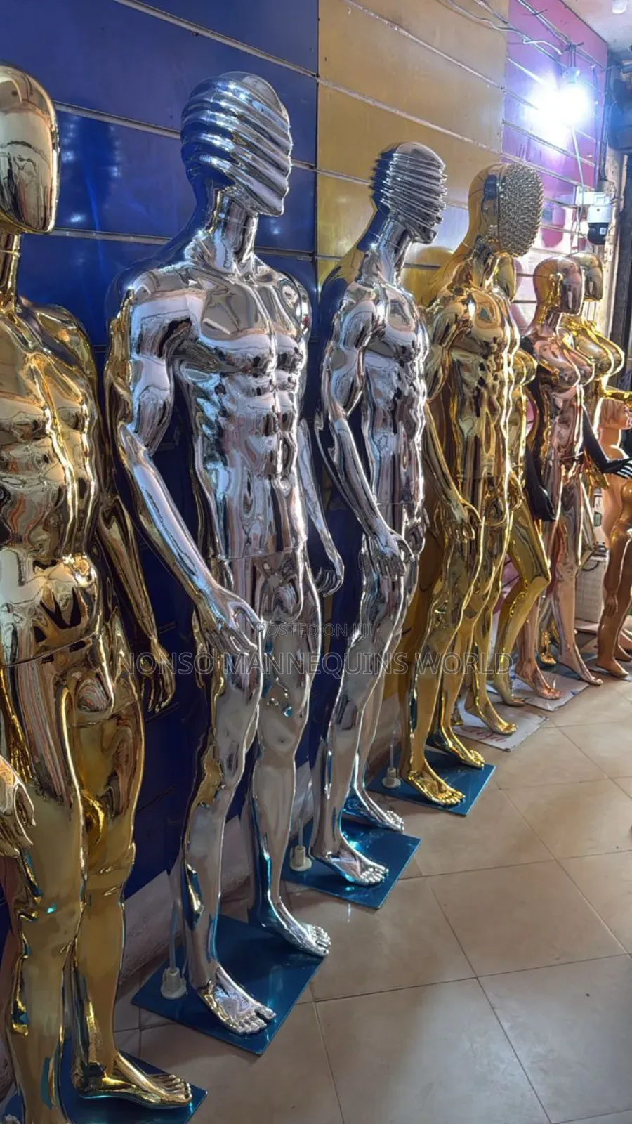 Silver Chrome And Gold Chrome High Quality Mannequins