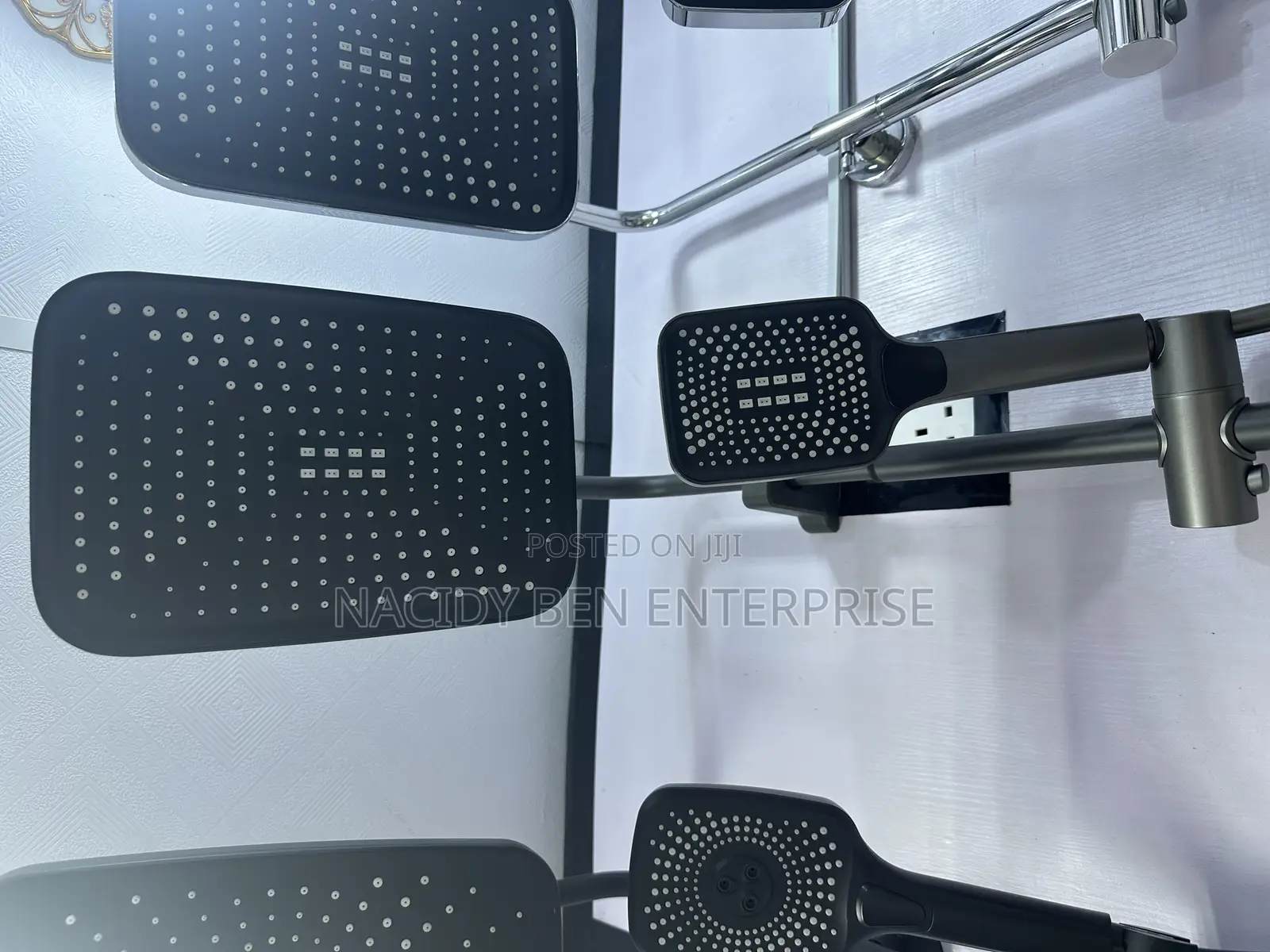 Black Digital Display Led Shower