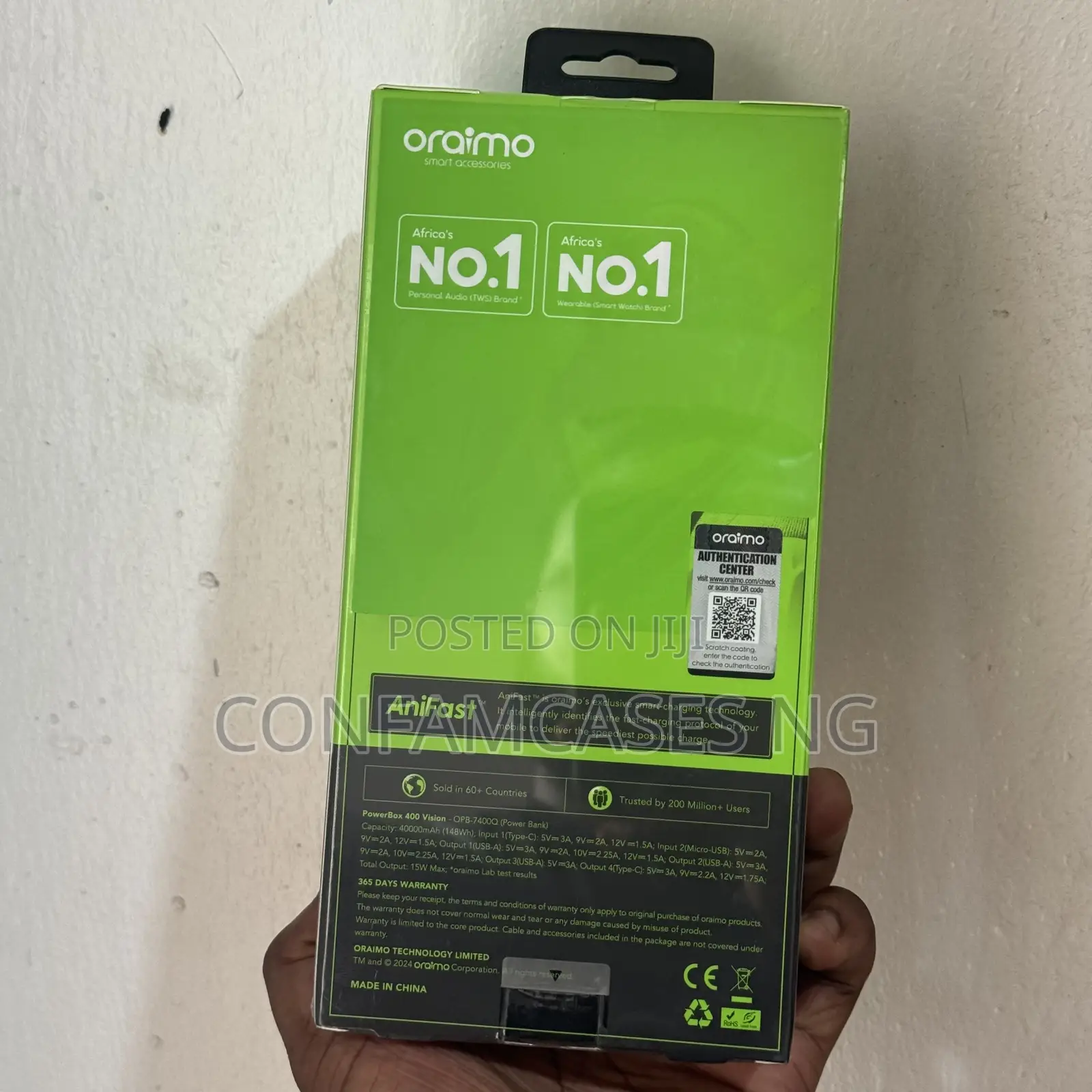 Oraimo Powerbox 400 40000mah 22.5w Power Bank