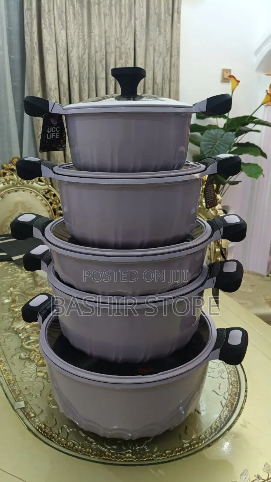 Ucc Life Granite Cookware Set.