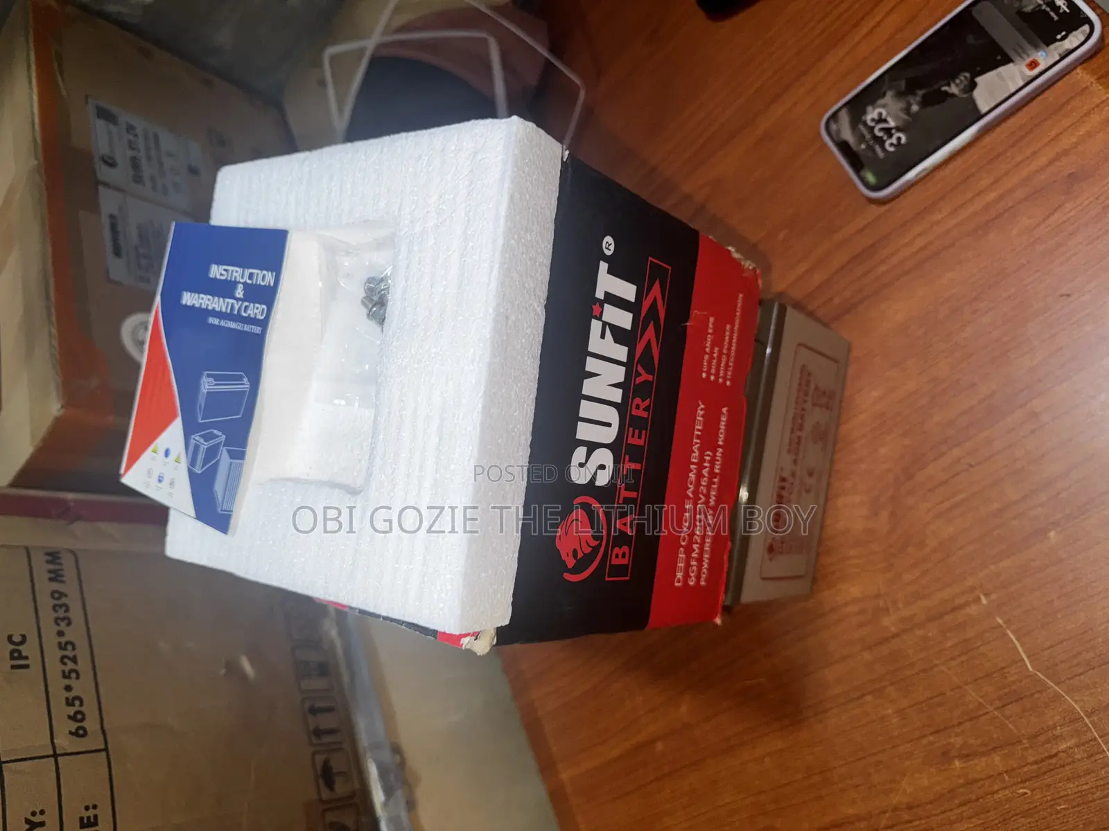 Best Solar Importer in Lagos 26ah -12v Sunfit Deep Cycle Solar Battery