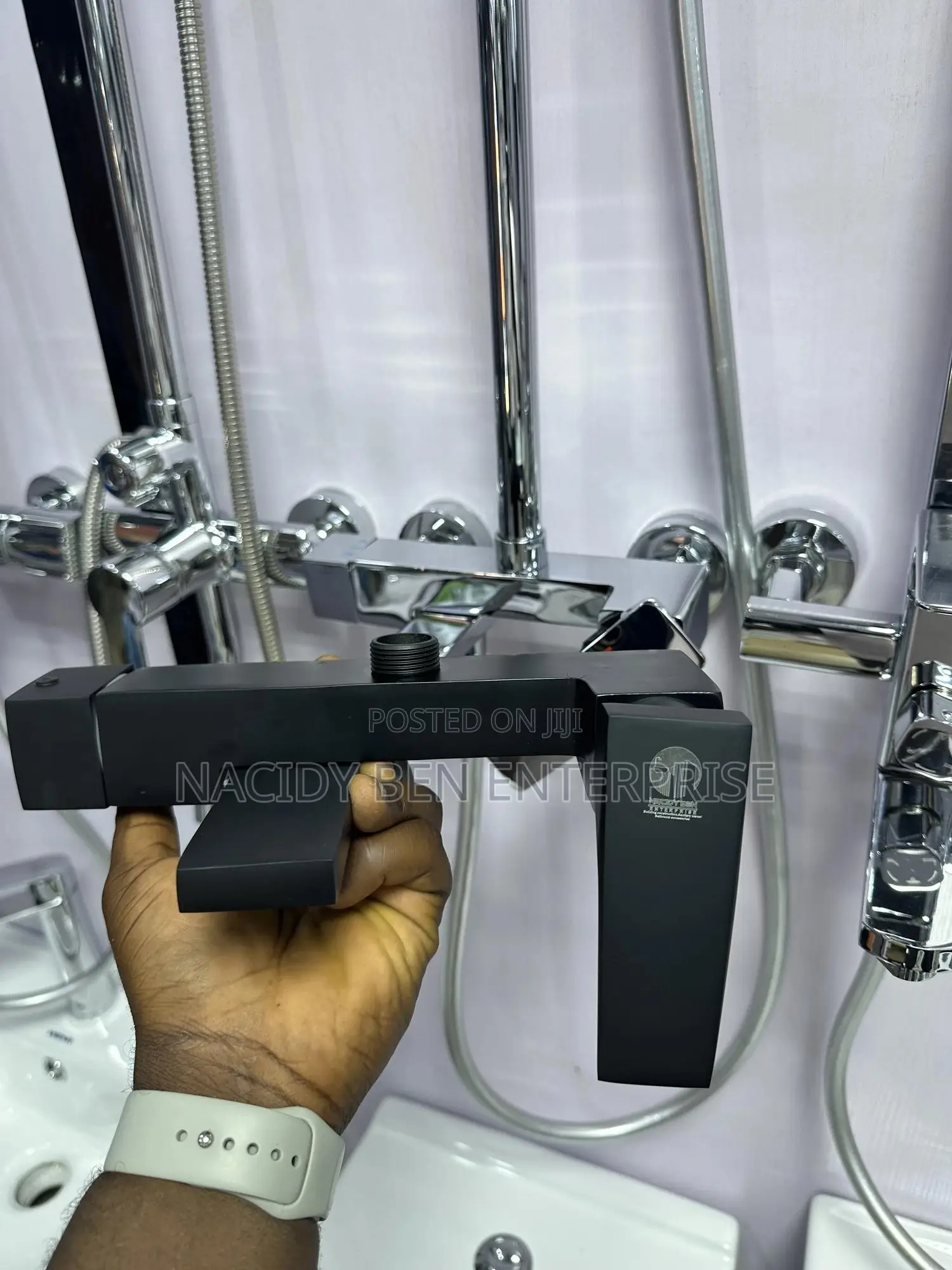 Black Shower With Adjustable Tap England