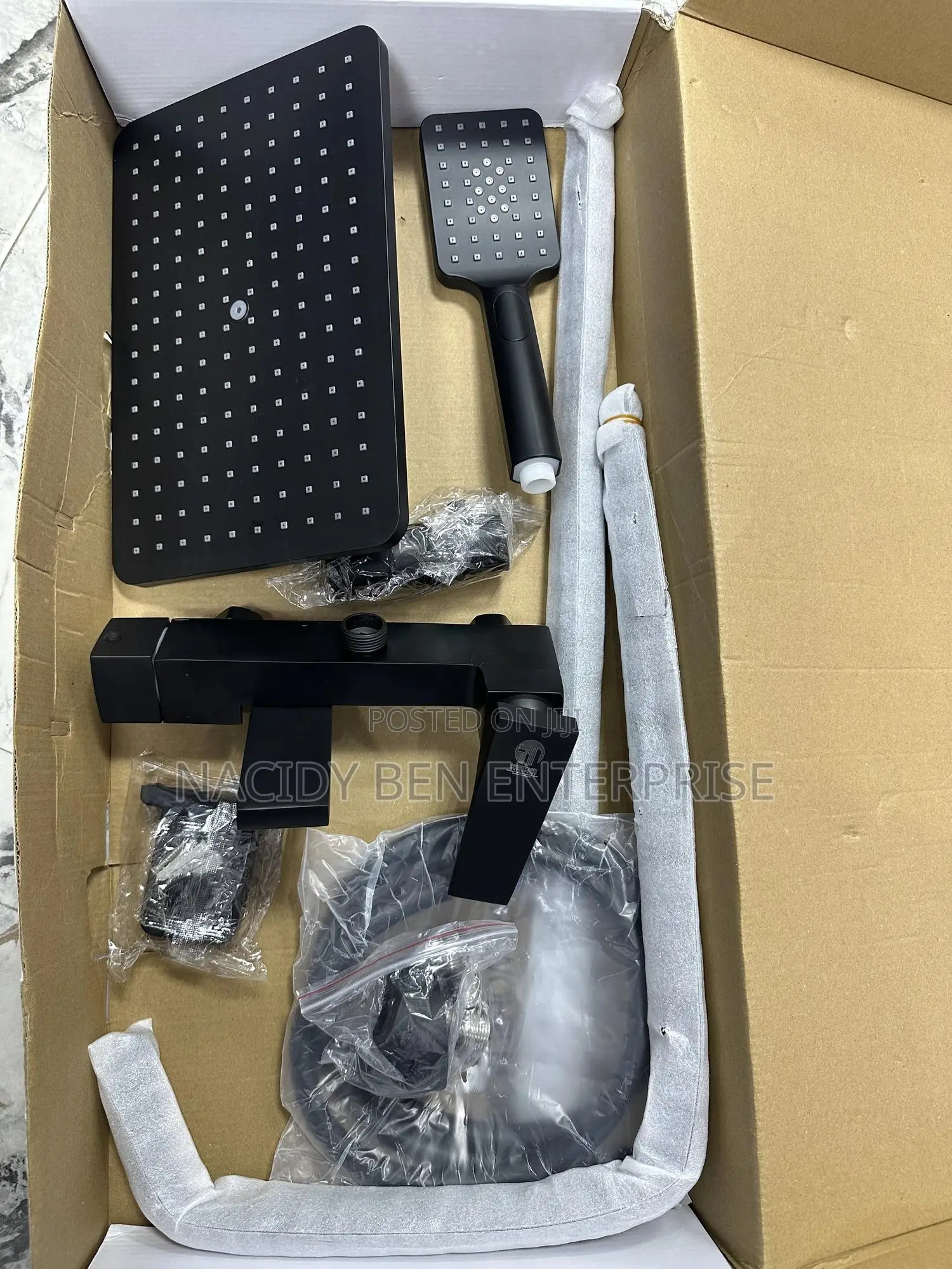 Black Shower With Adjustable Tap England