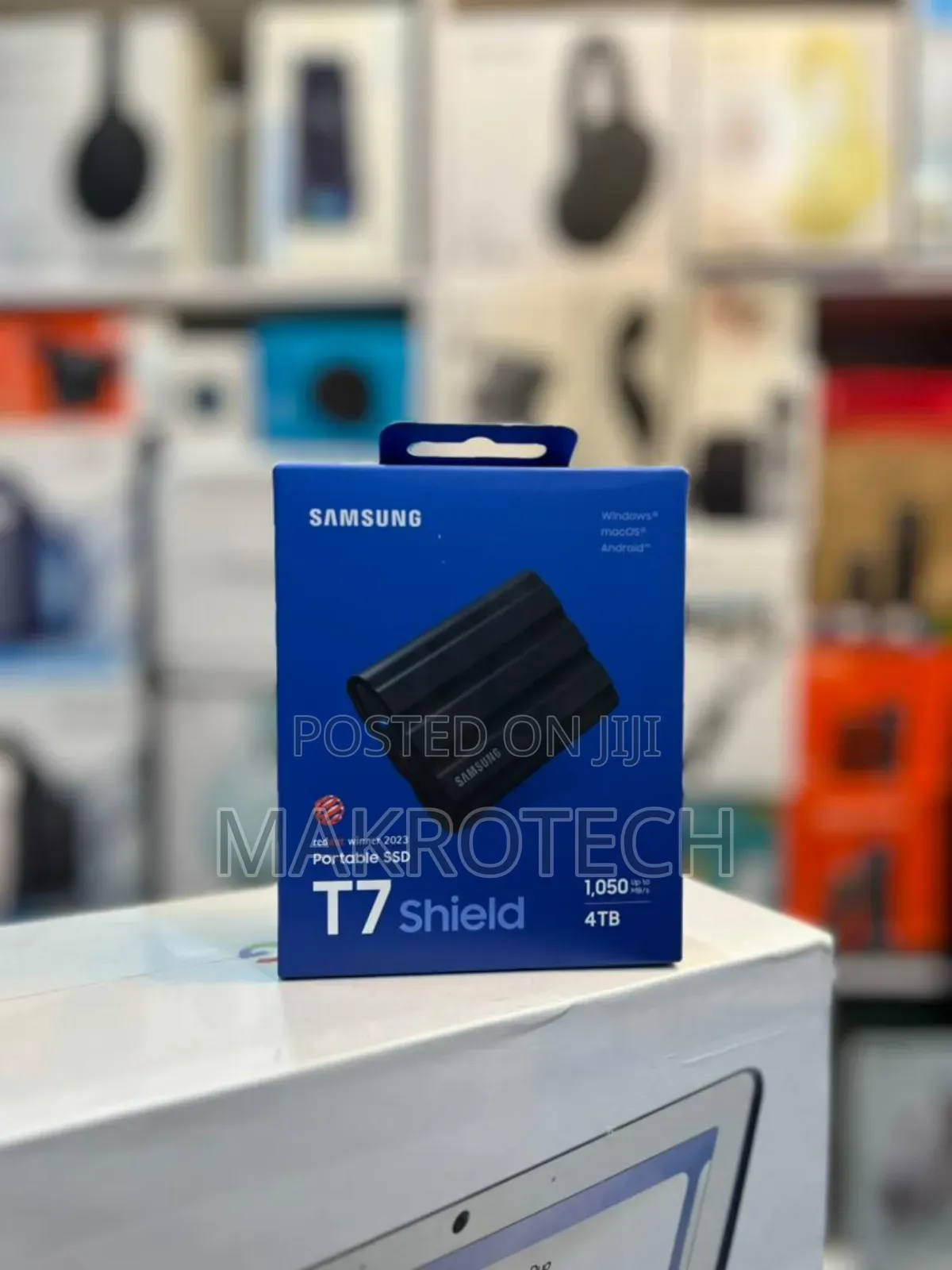 Samsung T7 Shield 4tb Portable Ssd - 1050mb/S, Rugged, Water & Dust Pv