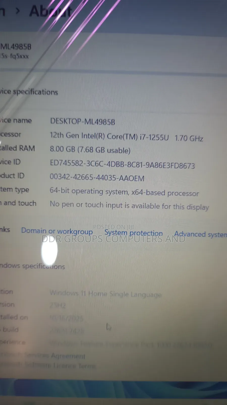 Laptop HP 15-dw1197nia 8GB Intel Core i7 SSD 512GB
