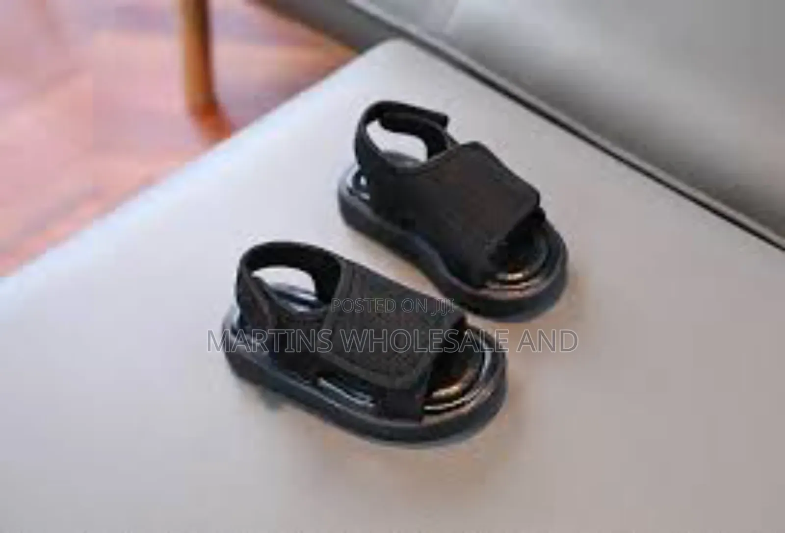 Black Mesh Children Sandals