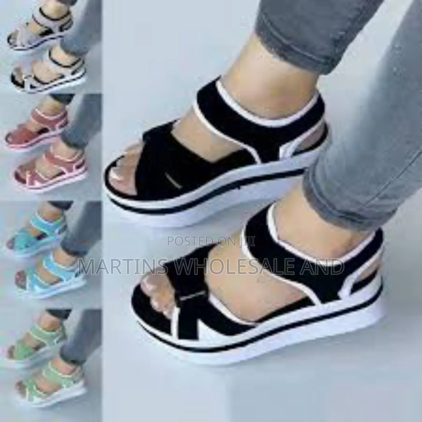 Fashion Women's Sandals With Rainbow Soles