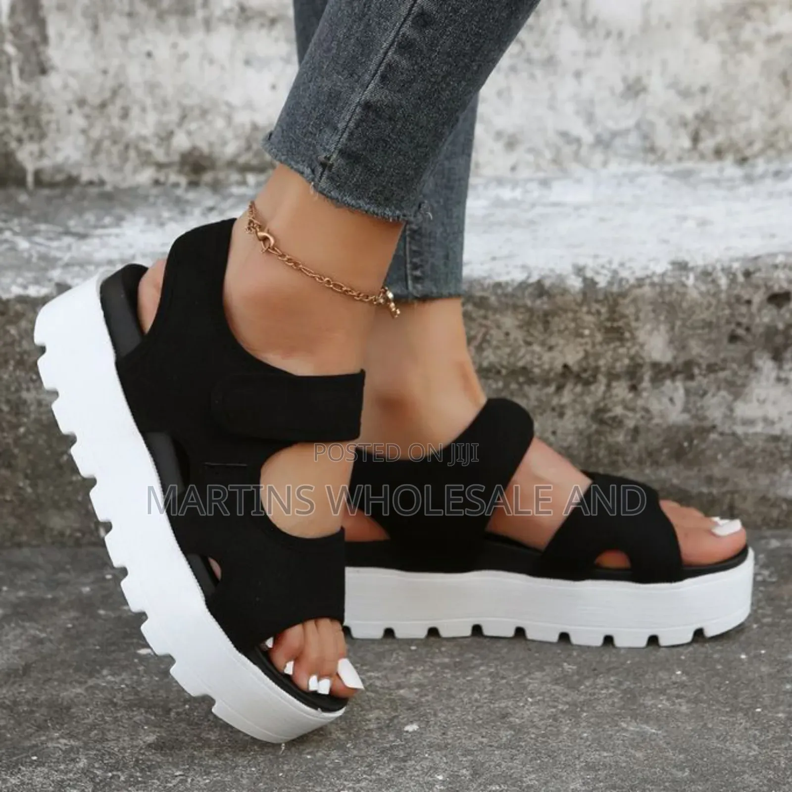 Fashion Women's Sandals With Rainbow Soles