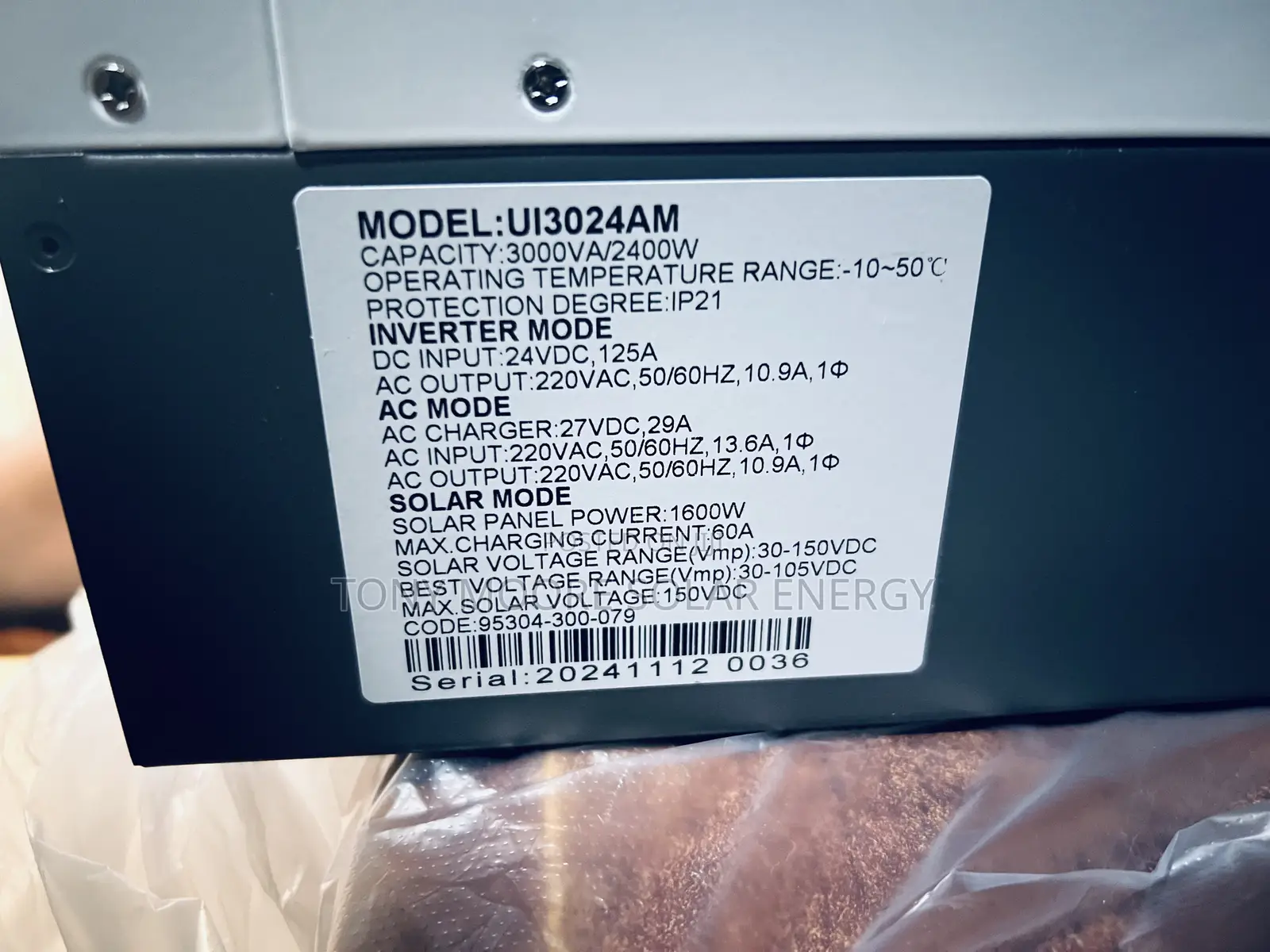 3kva 24v Inclusive Energy Hybrid Inverter