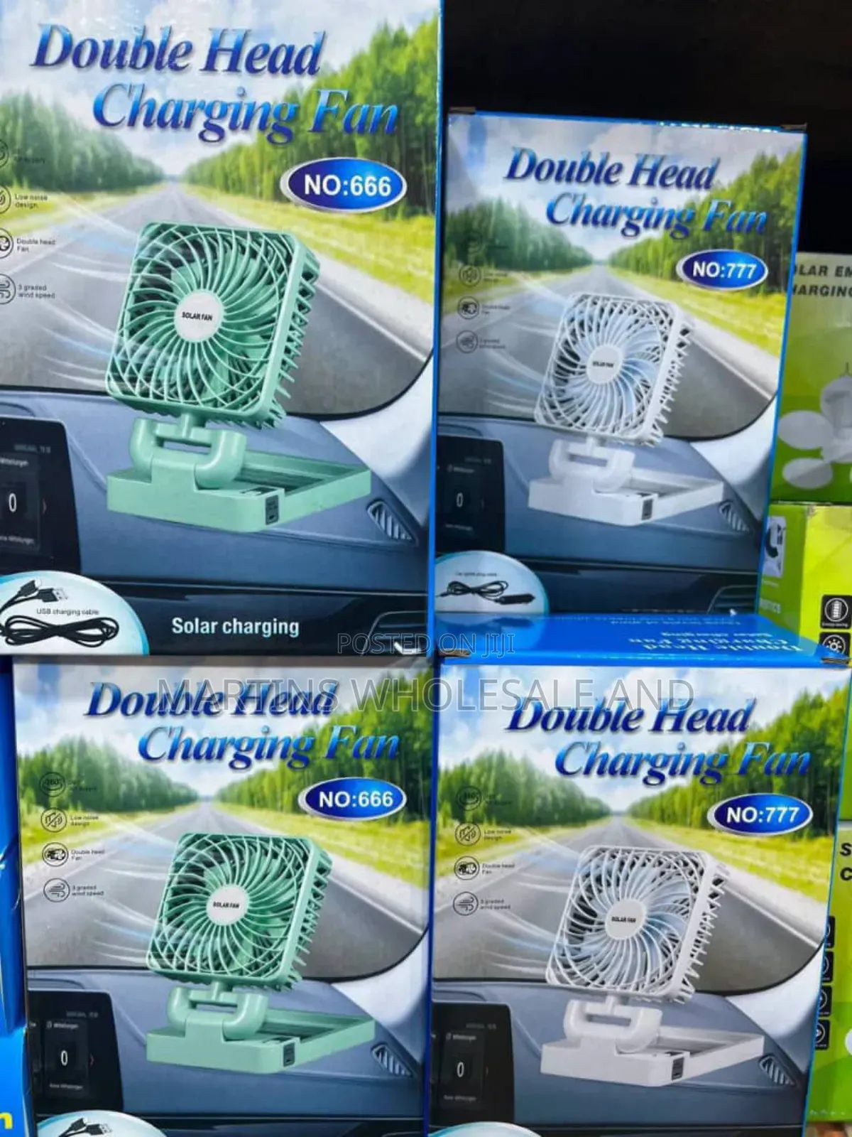 Single Head Rechargeable Solar Fan