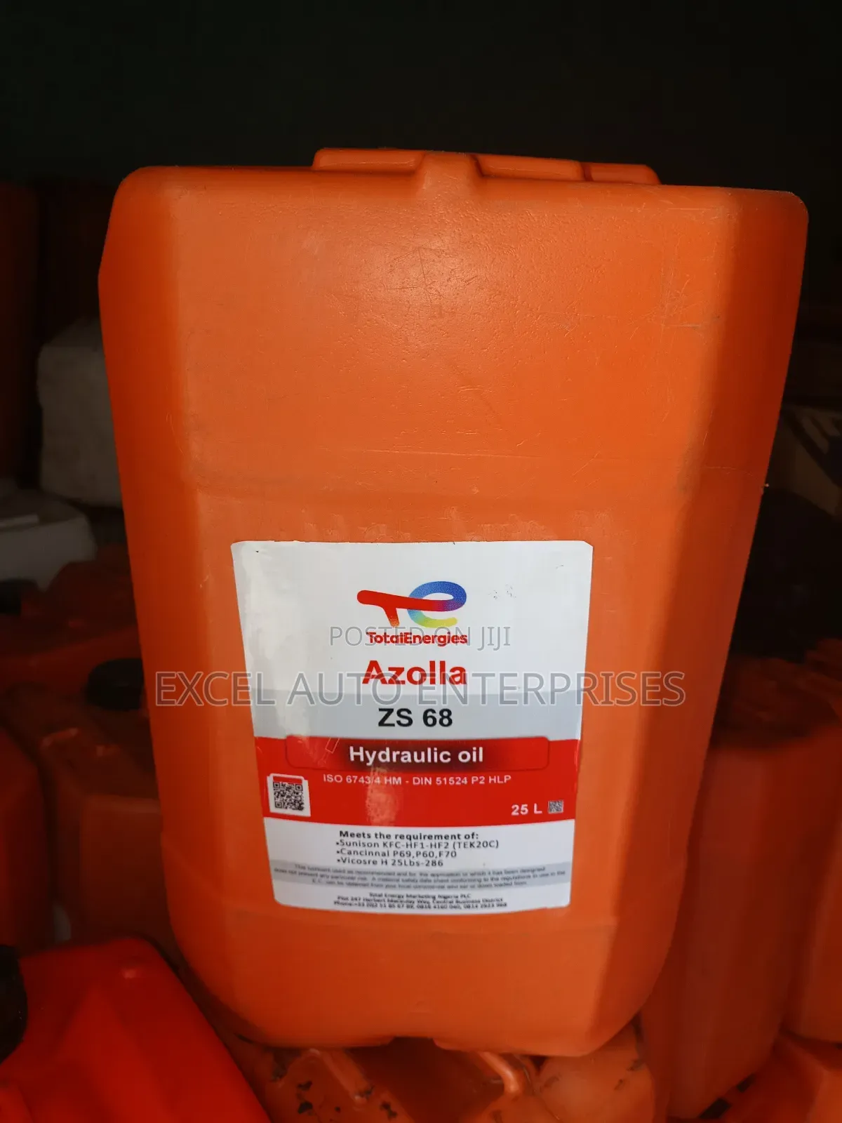 Total Azolla Zs 68 Hydraulic Oil (25l)